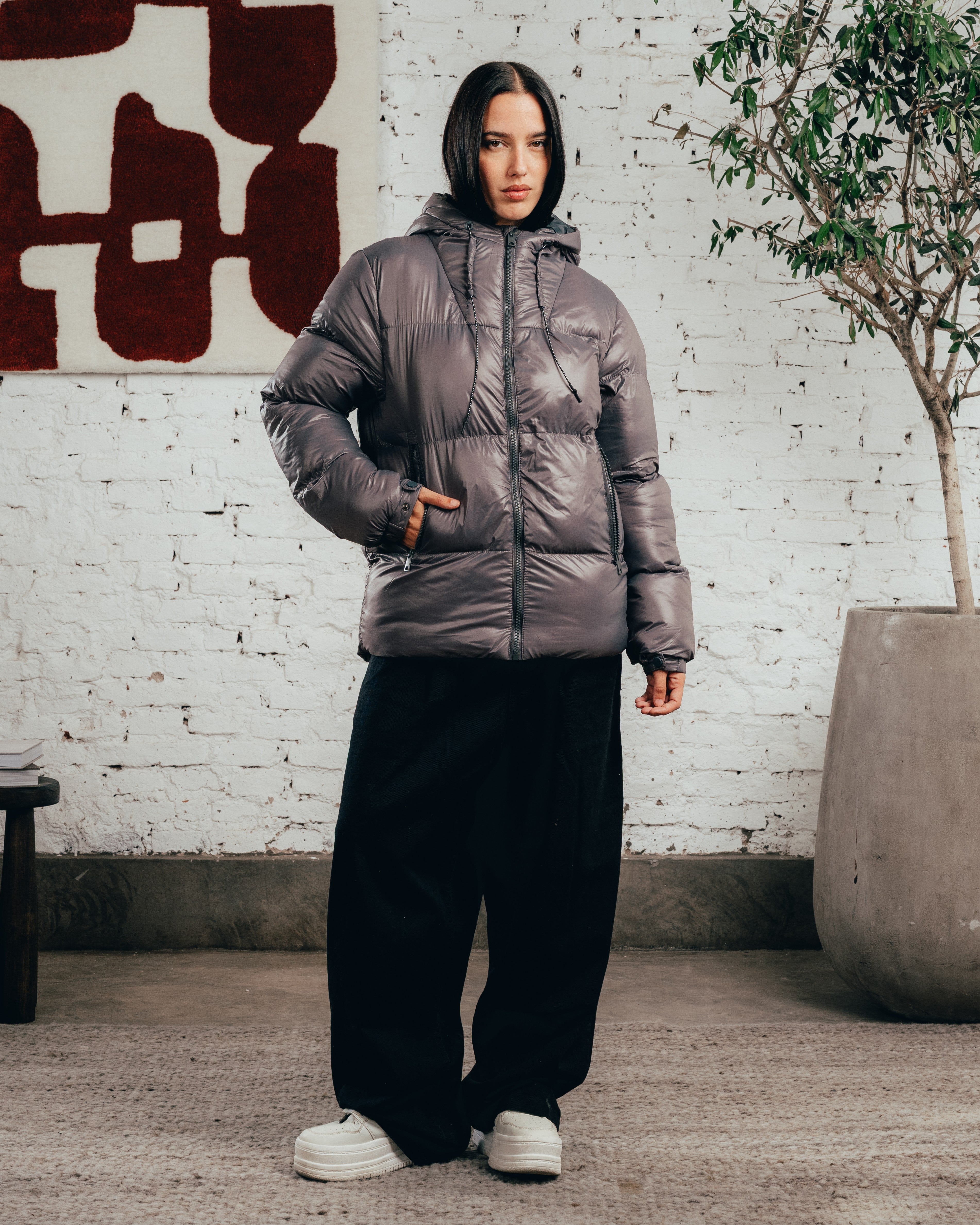 CAMPERA PUFFER [ COMFORT ] STEEL GREY