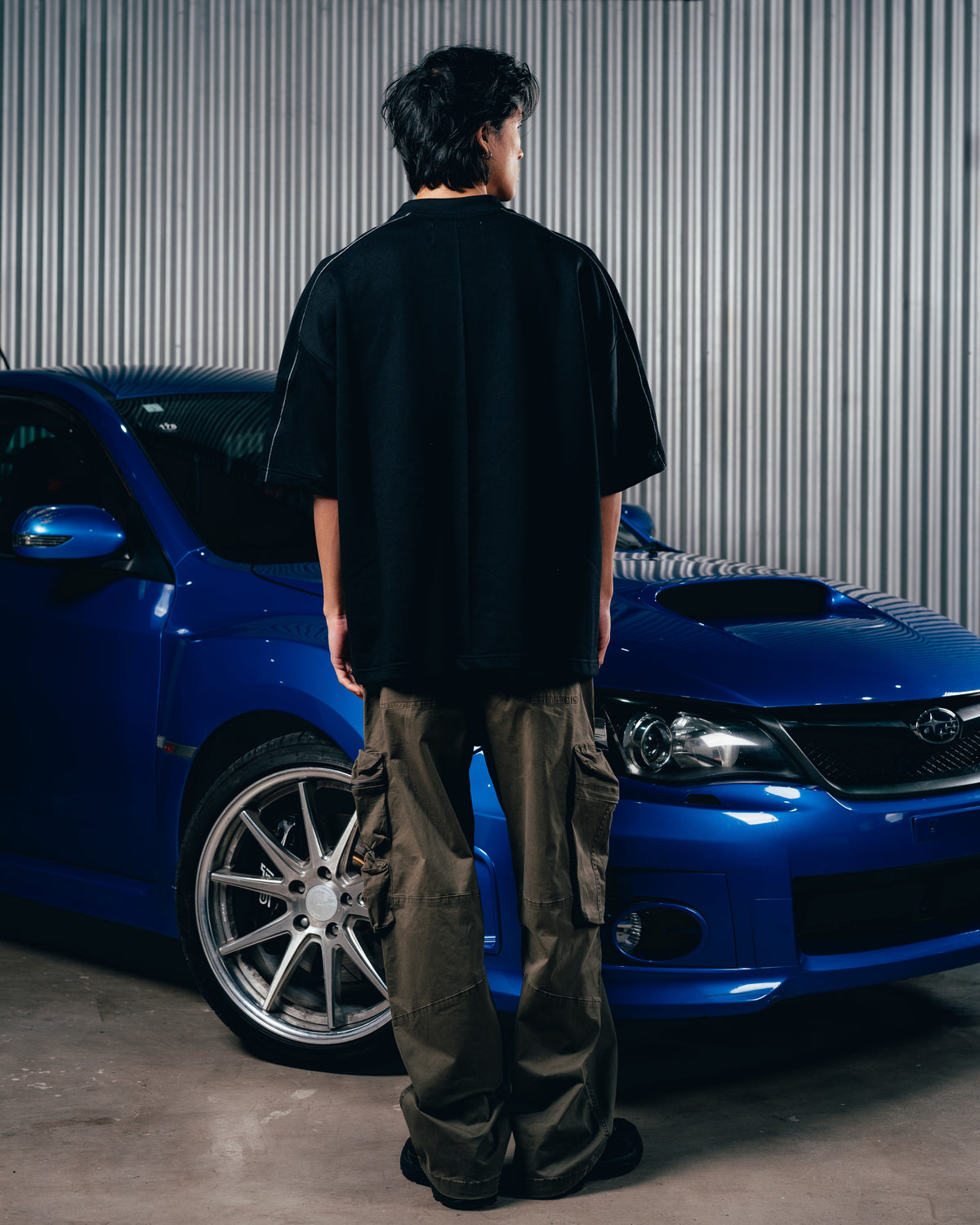 REMERA OVERSIZED [ SUBARU ] RELIEVE 2BLE BLACK