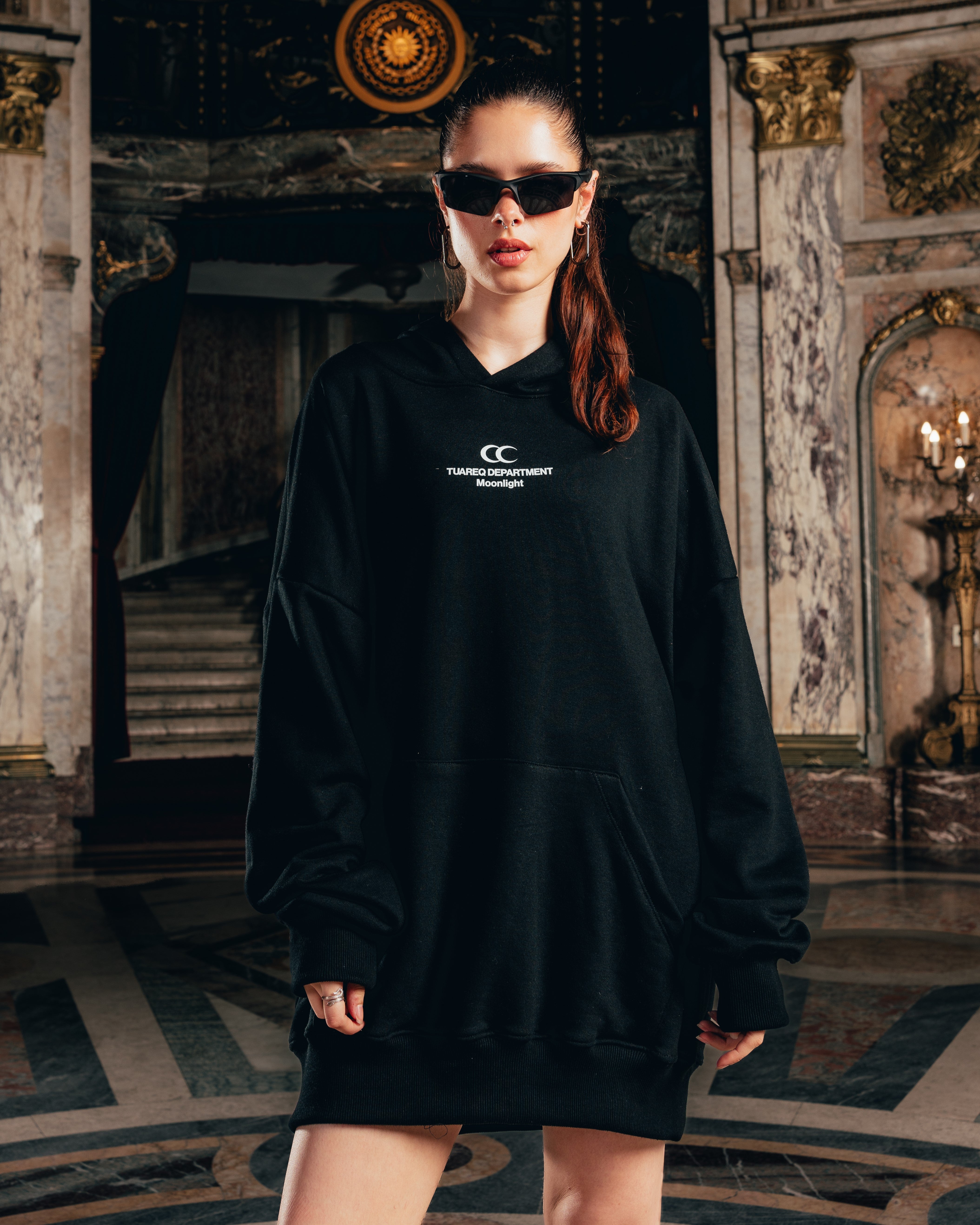 HOODIE RUSTICO [ MOONLIGHT ] BLACK