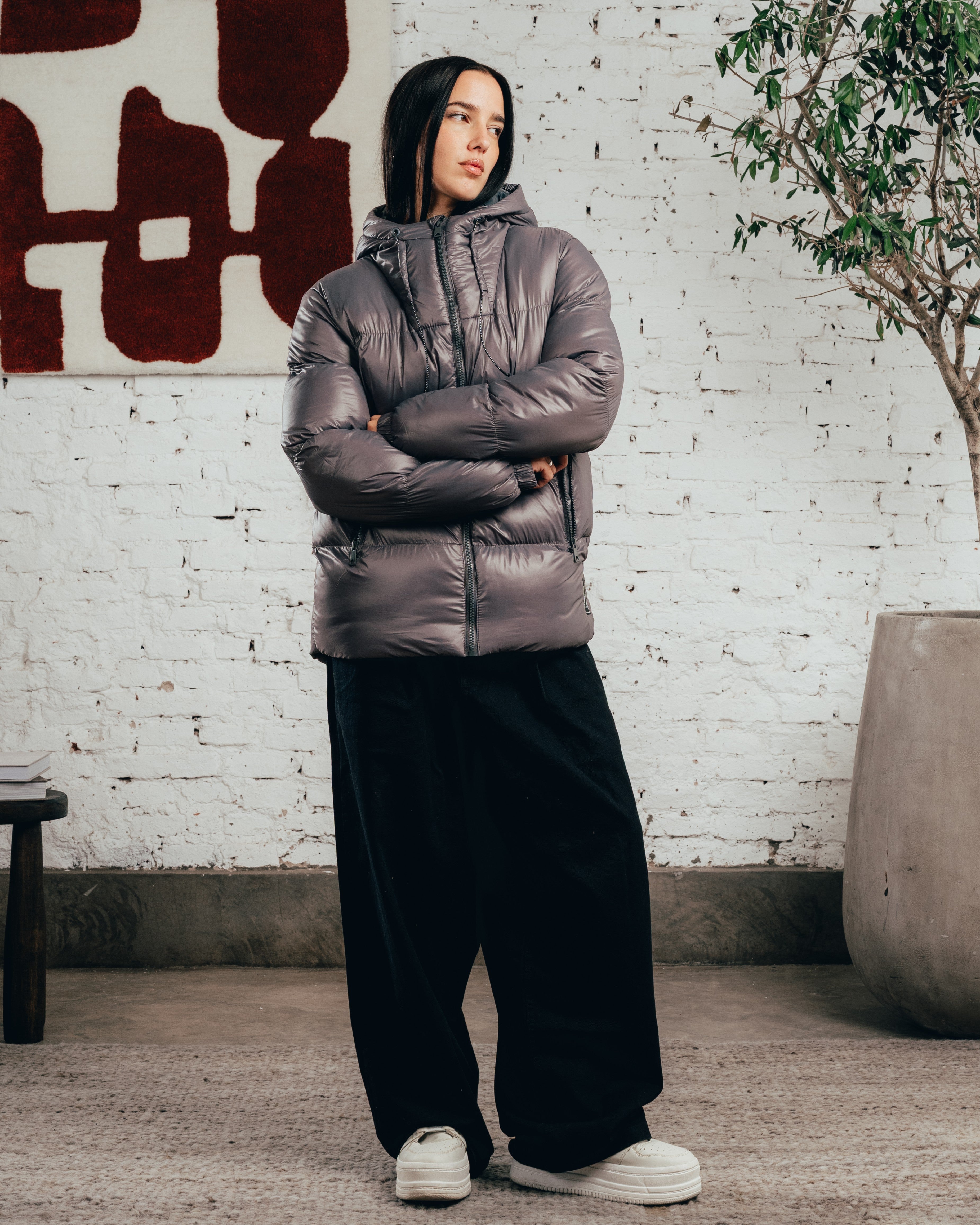 CAMPERA PUFFER [ COMFORT ] STEEL GREY