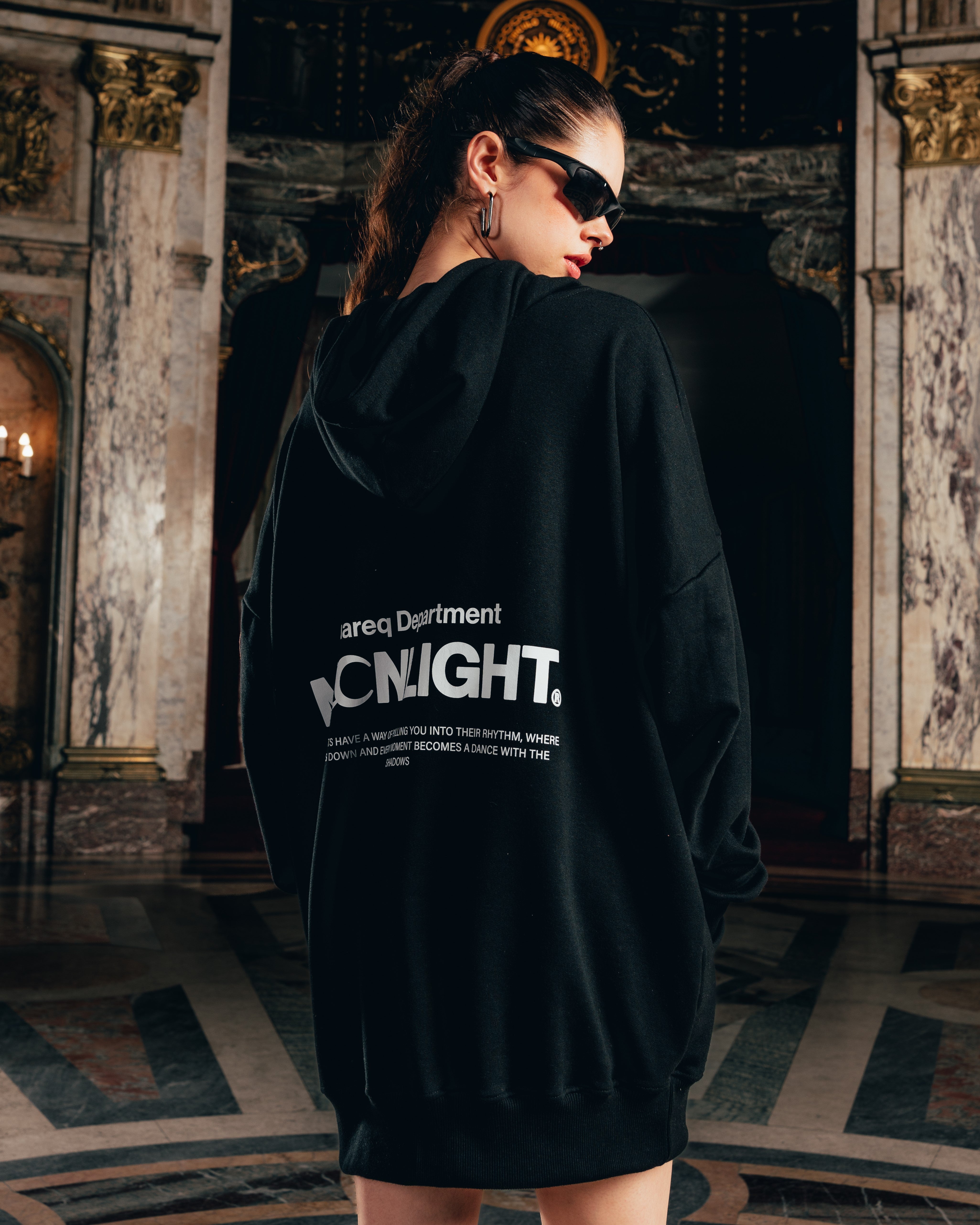 HOODIE RUSTICO [ MOONLIGHT ] BLACK