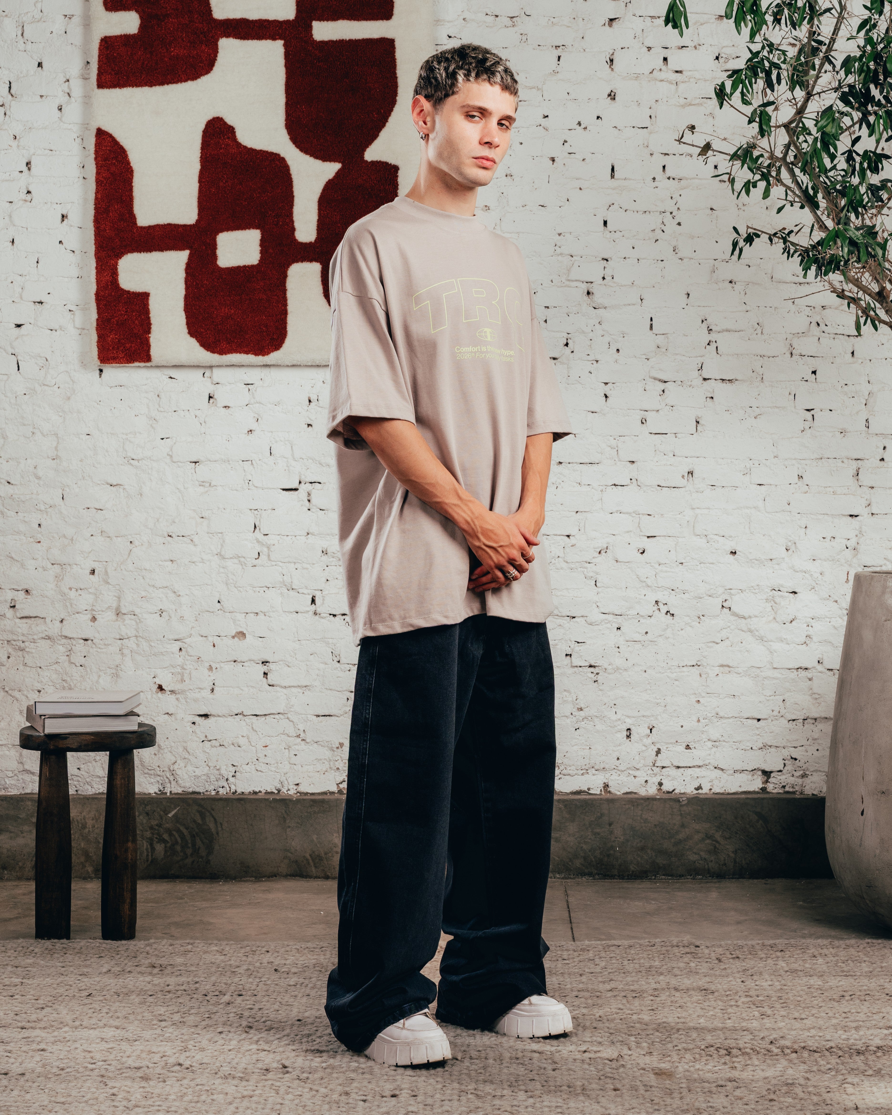 REMERA OVERSIZED [ COMFORT ] TRQ POMEX GREY