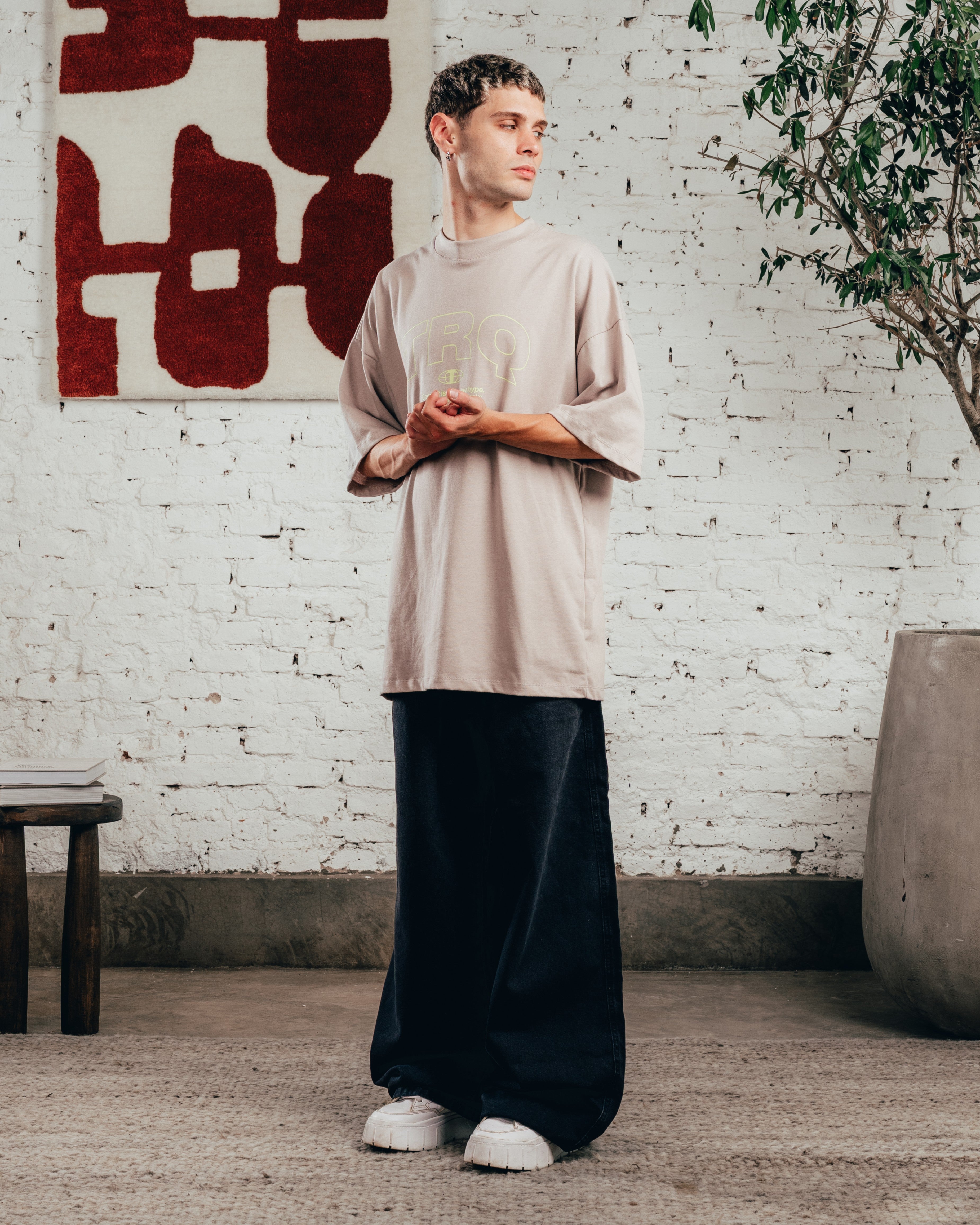 REMERA OVERSIZED [ COMFORT ] TRQ POMEX GREY