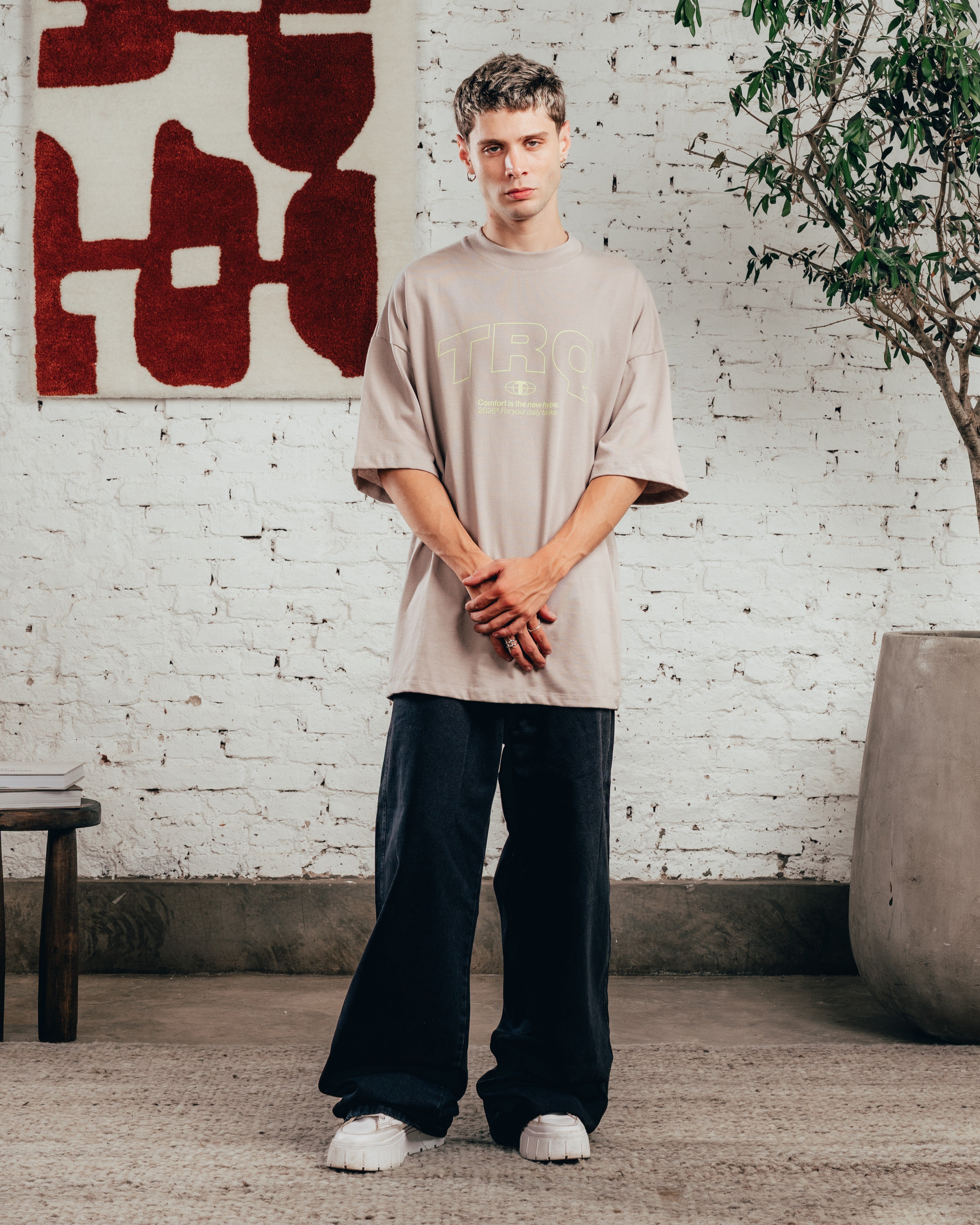 REMERA OVERSIZED [ COMFORT ] TRQ POMEX GREY
