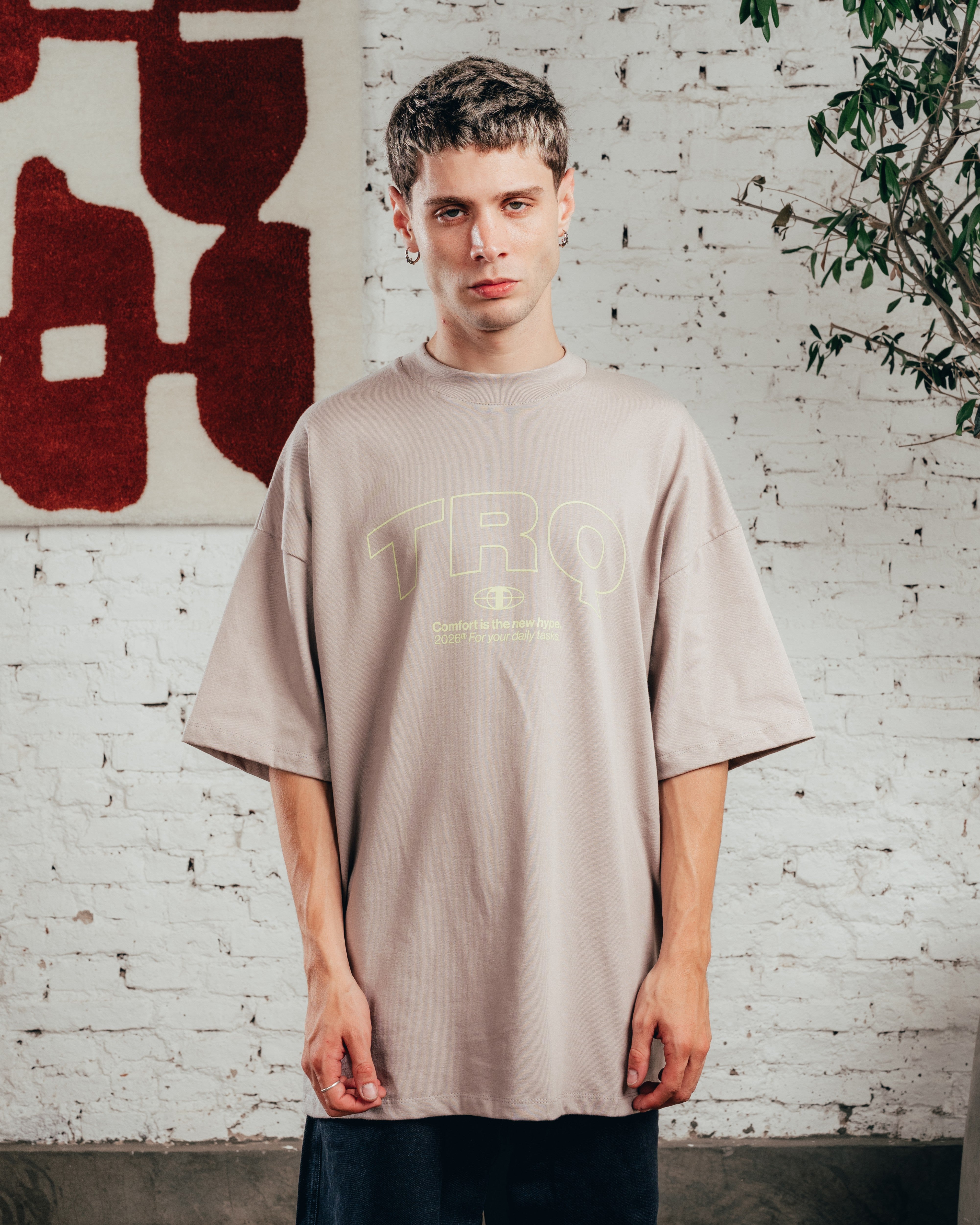 REMERA OVERSIZED [ COMFORT ] TRQ POMEX GREY
