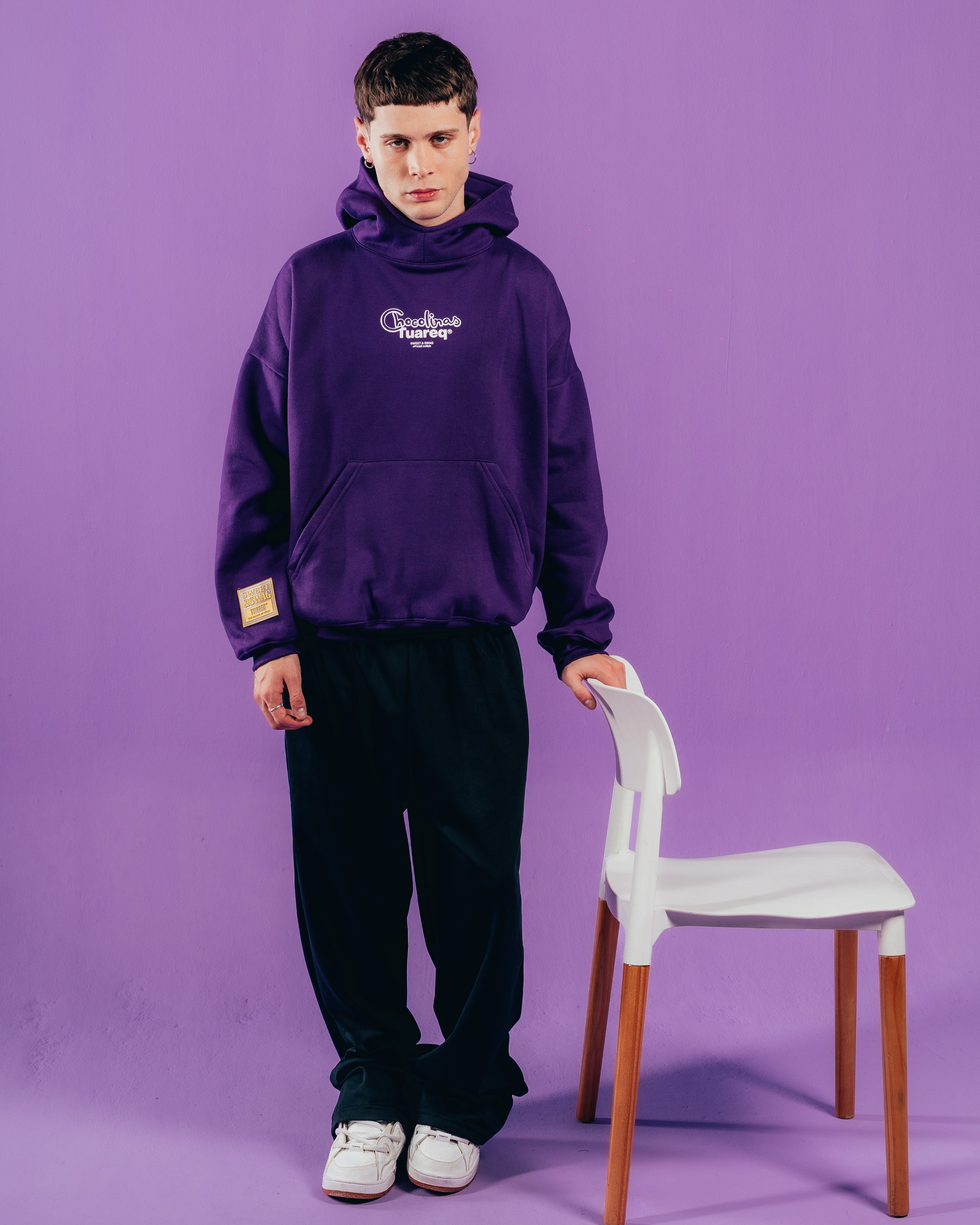 HOODIE EXTRAHEAVY [ CHOCOLINAS ] LEYENDA VIOLET