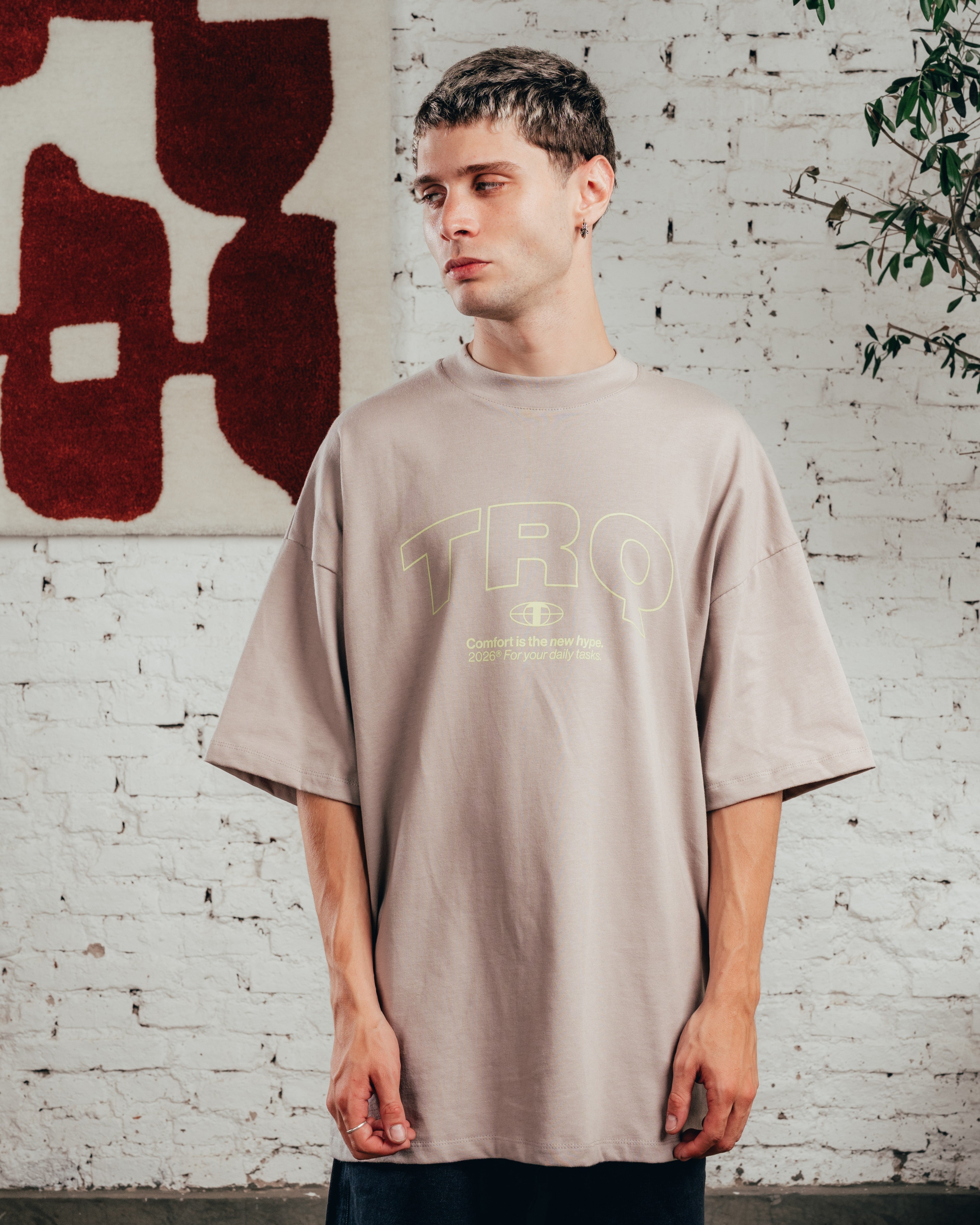 REMERA OVERSIZED [ COMFORT ] TRQ POMEX GREY
