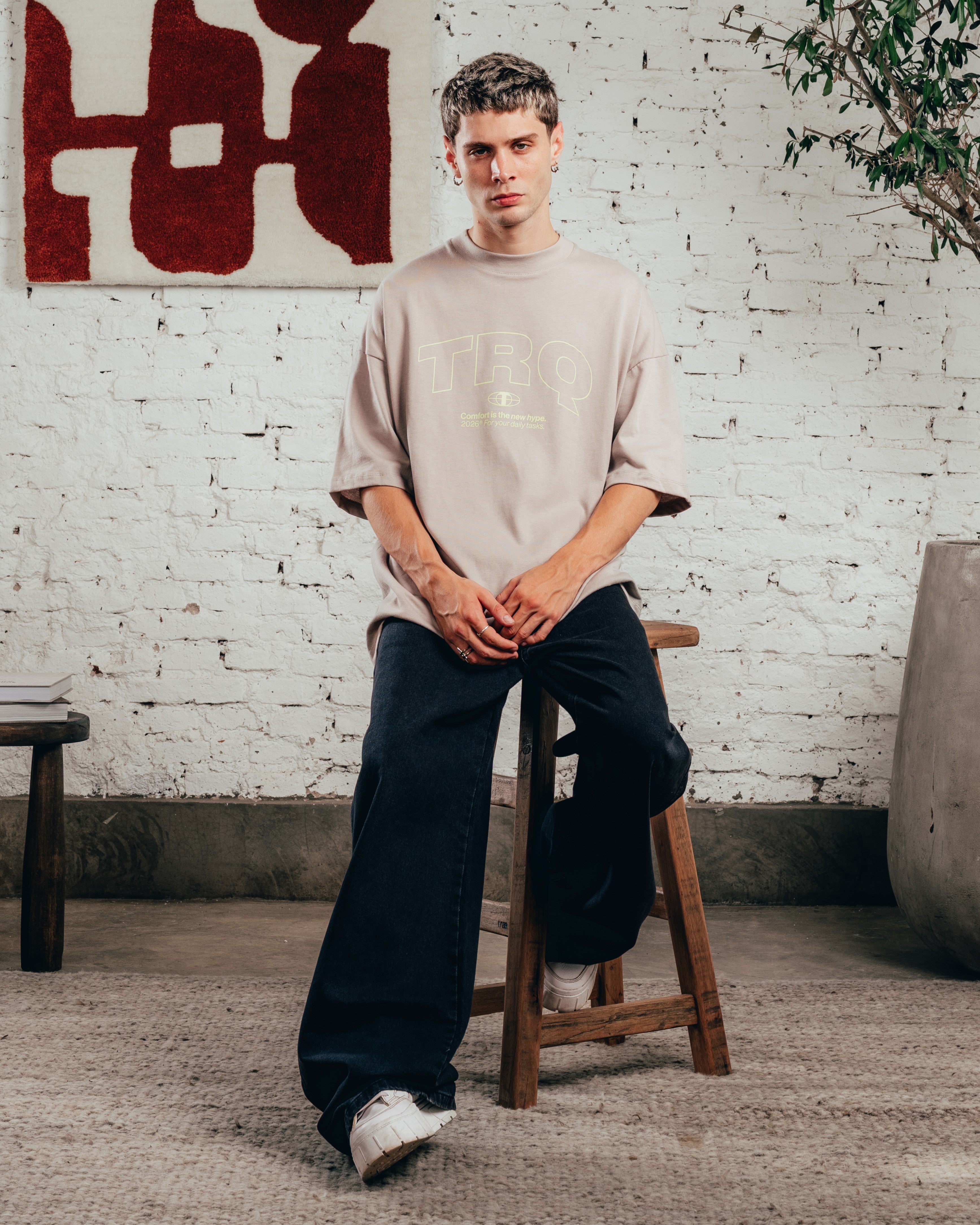 REMERA OVERSIZED [ COMFORT ] TRQ POMEX GREY