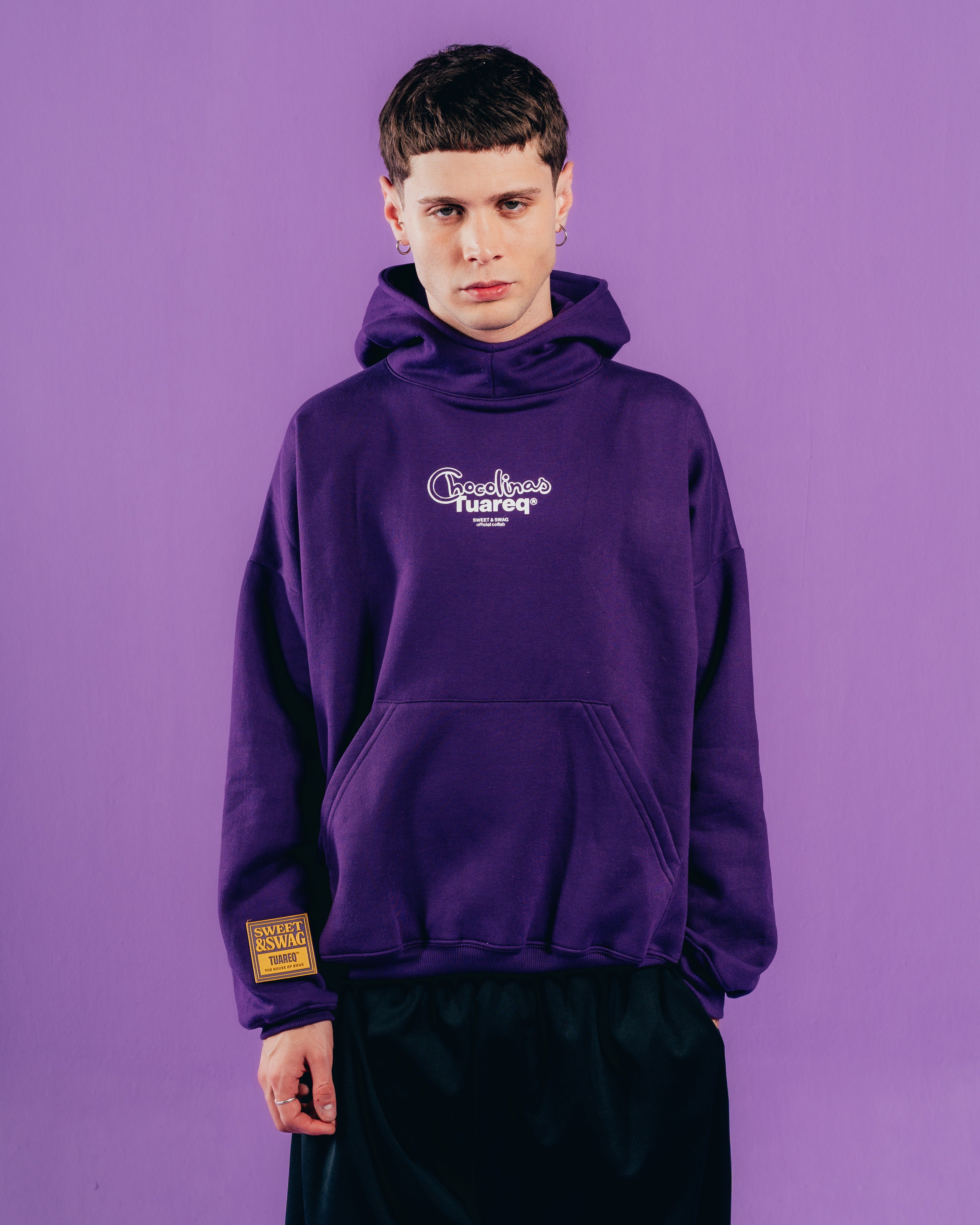 HOODIE EXTRAHEAVY [ CHOCOLINAS ] LEYENDA VIOLET