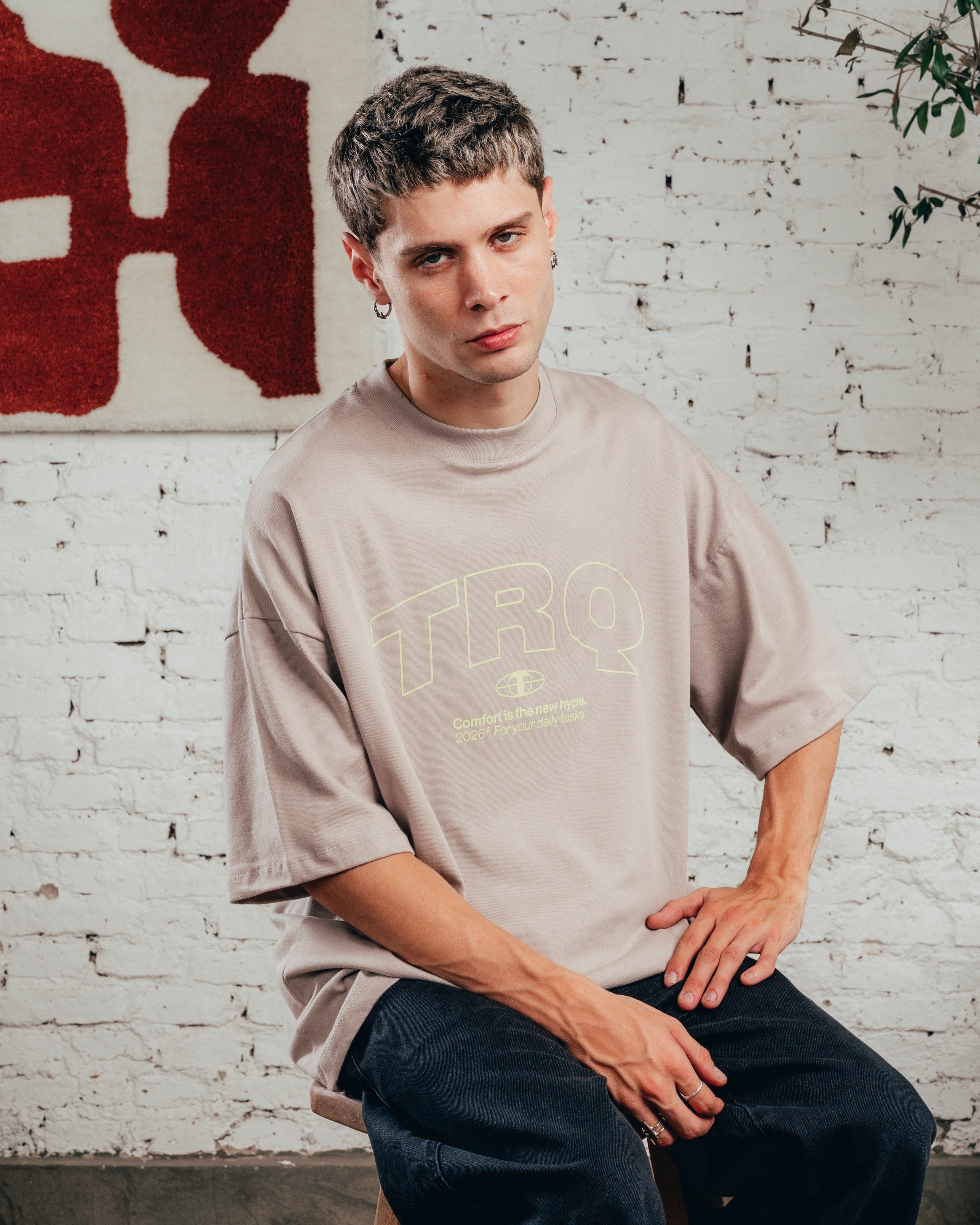 REMERA OVERSIZED [ COMFORT ] TRQ POMEX GREY
