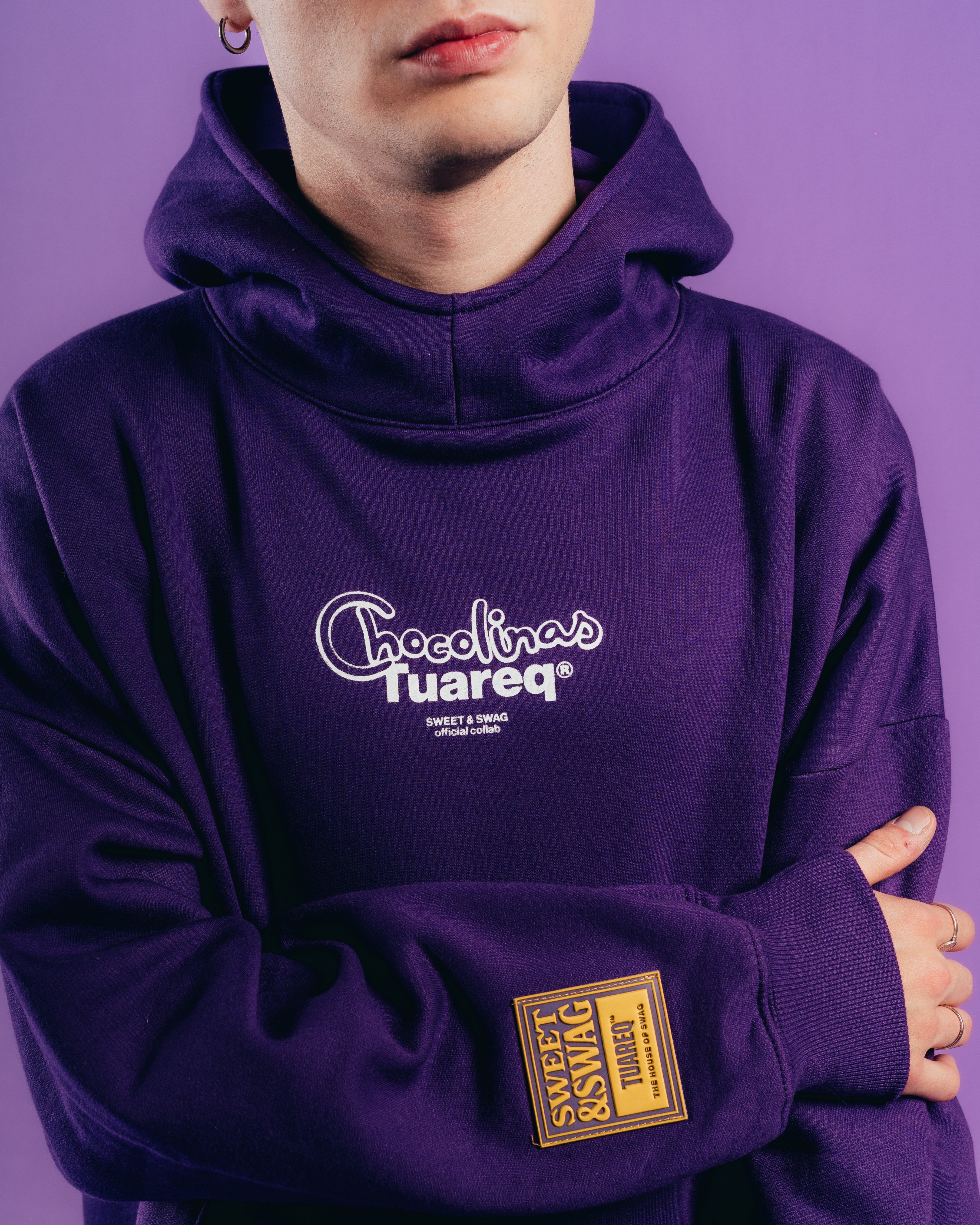 HOODIE EXTRAHEAVY [ CHOCOLINAS ] LEYENDA VIOLET