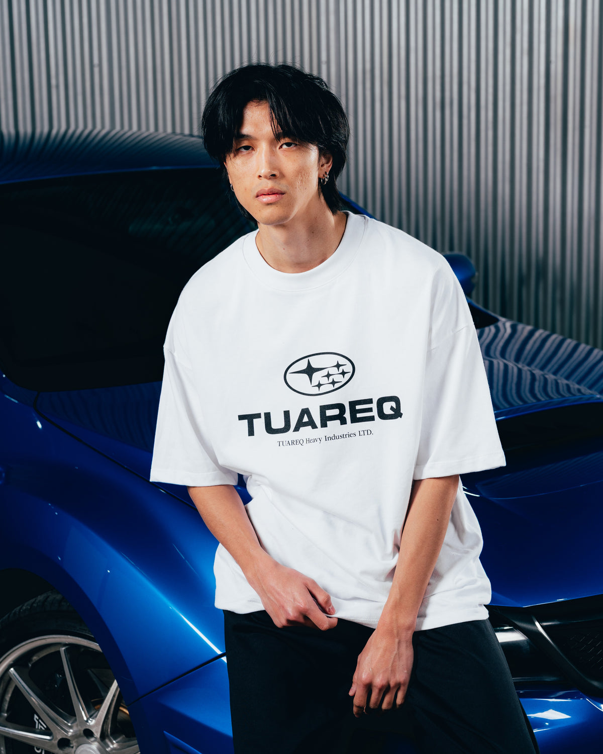 REMERA OVERSIZED [ SUBARU ] LOGO WHITE