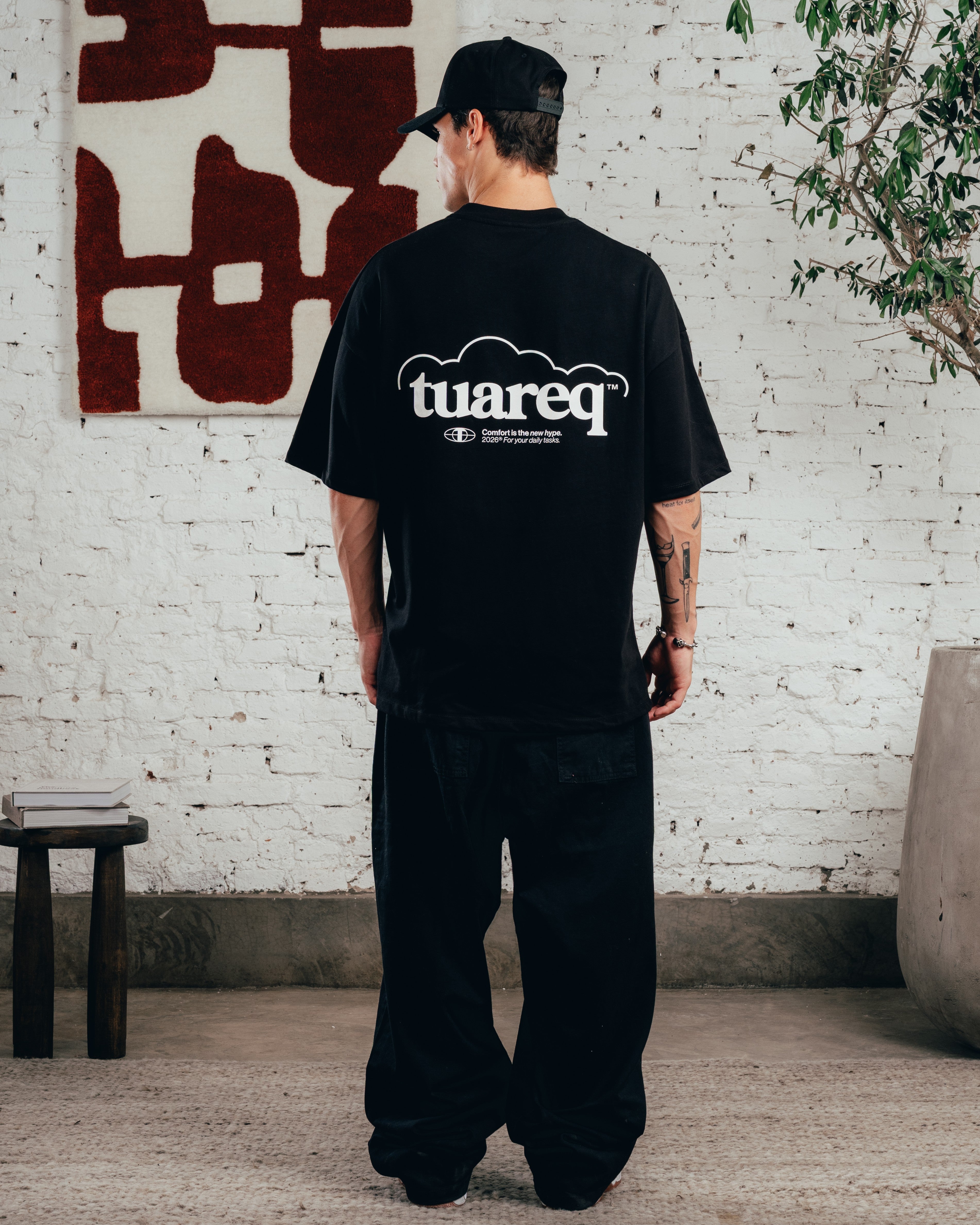 REMERA OVERSIZED [ COMFORT ] CLOUD BLACK