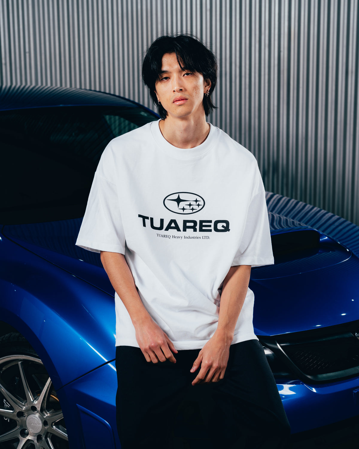 REMERA OVERSIZED [ SUBARU ] LOGO WHITE