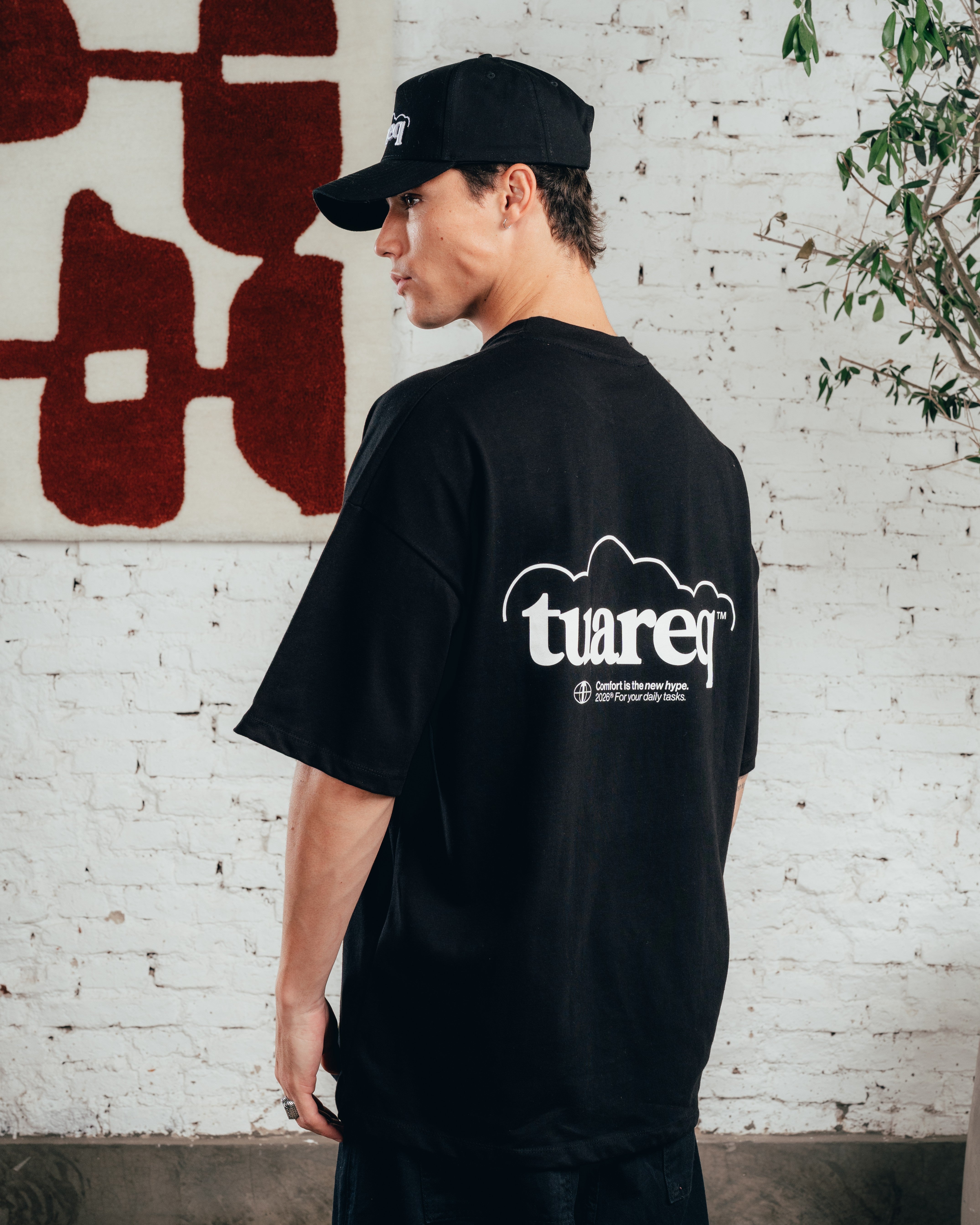 REMERA OVERSIZED [ COMFORT ] CLOUD BLACK