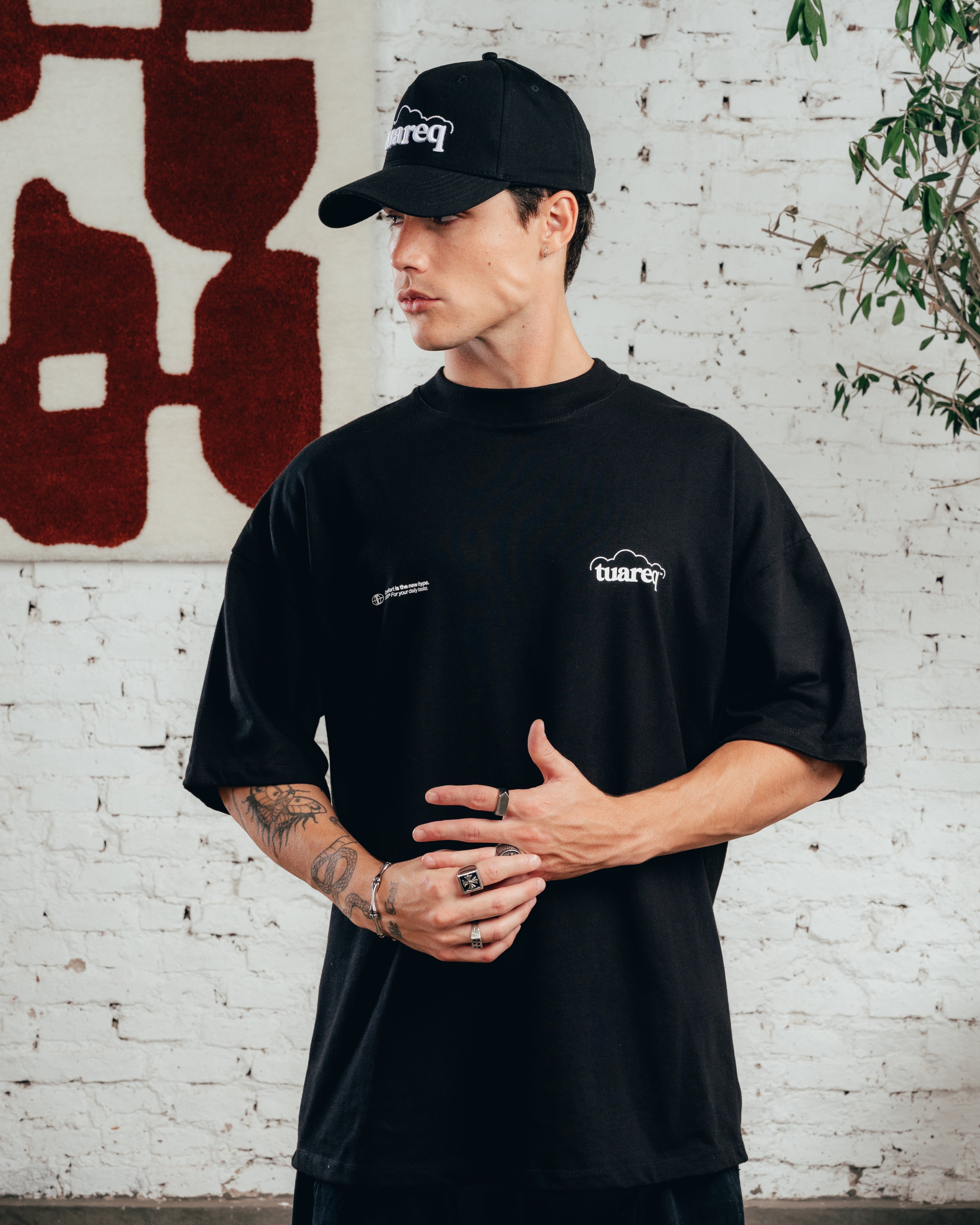 REMERA OVERSIZED [ COMFORT ] CLOUD BLACK