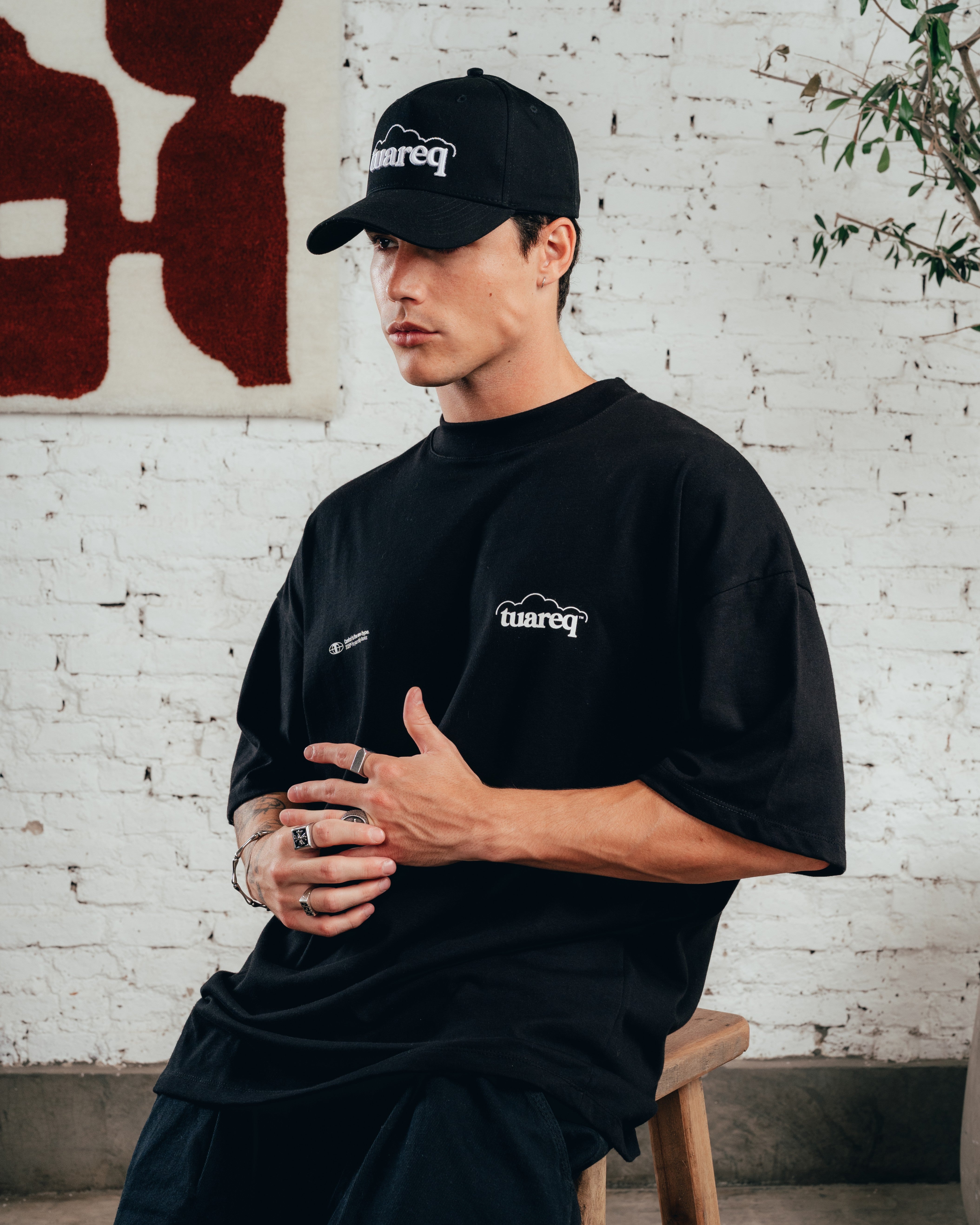 REMERA OVERSIZED [ COMFORT ] CLOUD BLACK