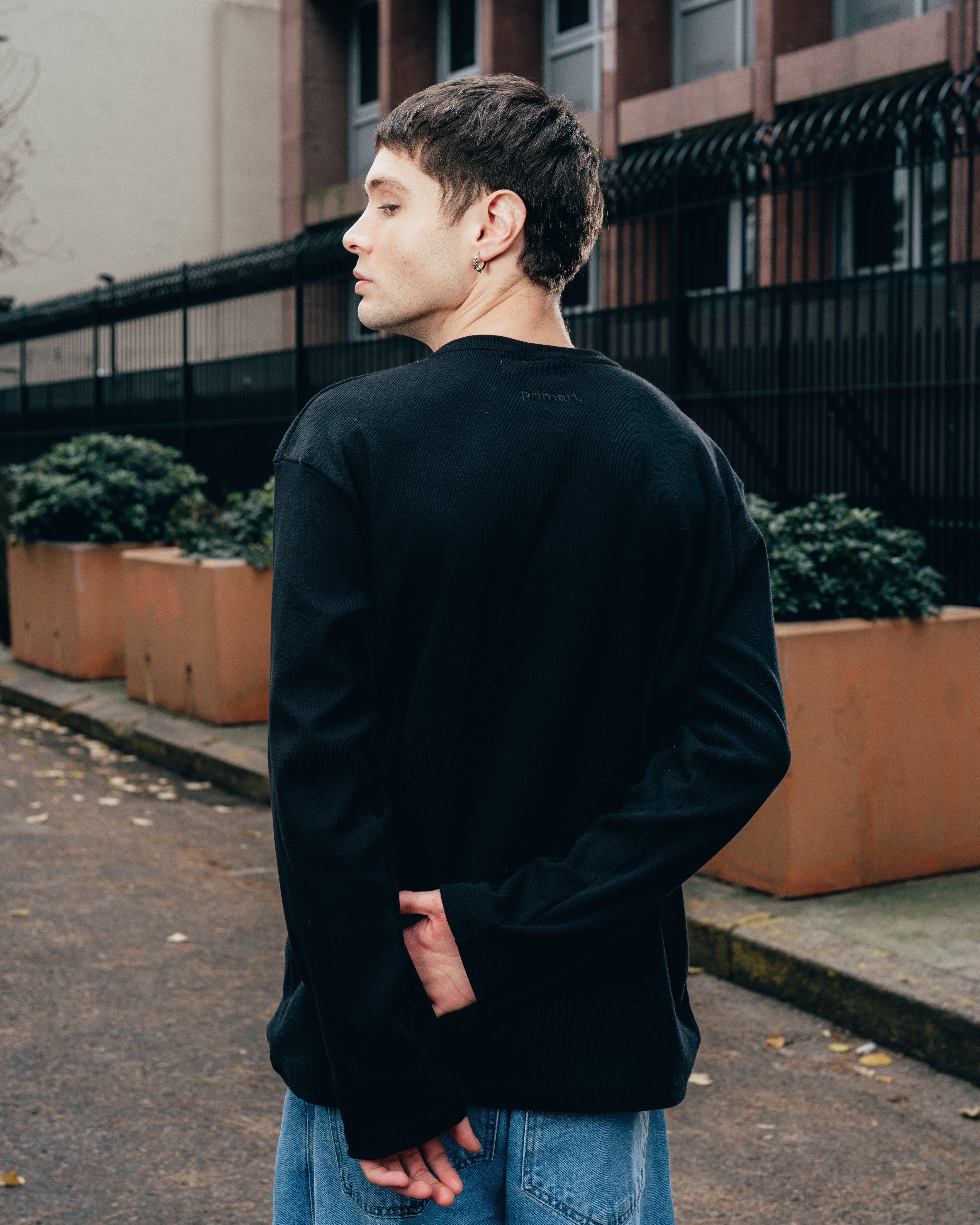 REMERA HENLEY MANGA LARGA [ PRIMARI ] BLACK
