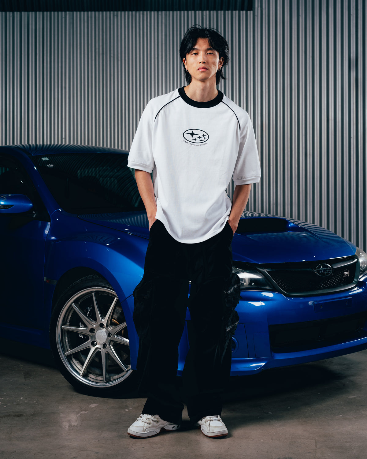 REMERA OVERSIZED [ SUBARU] RANGLAN WHITE