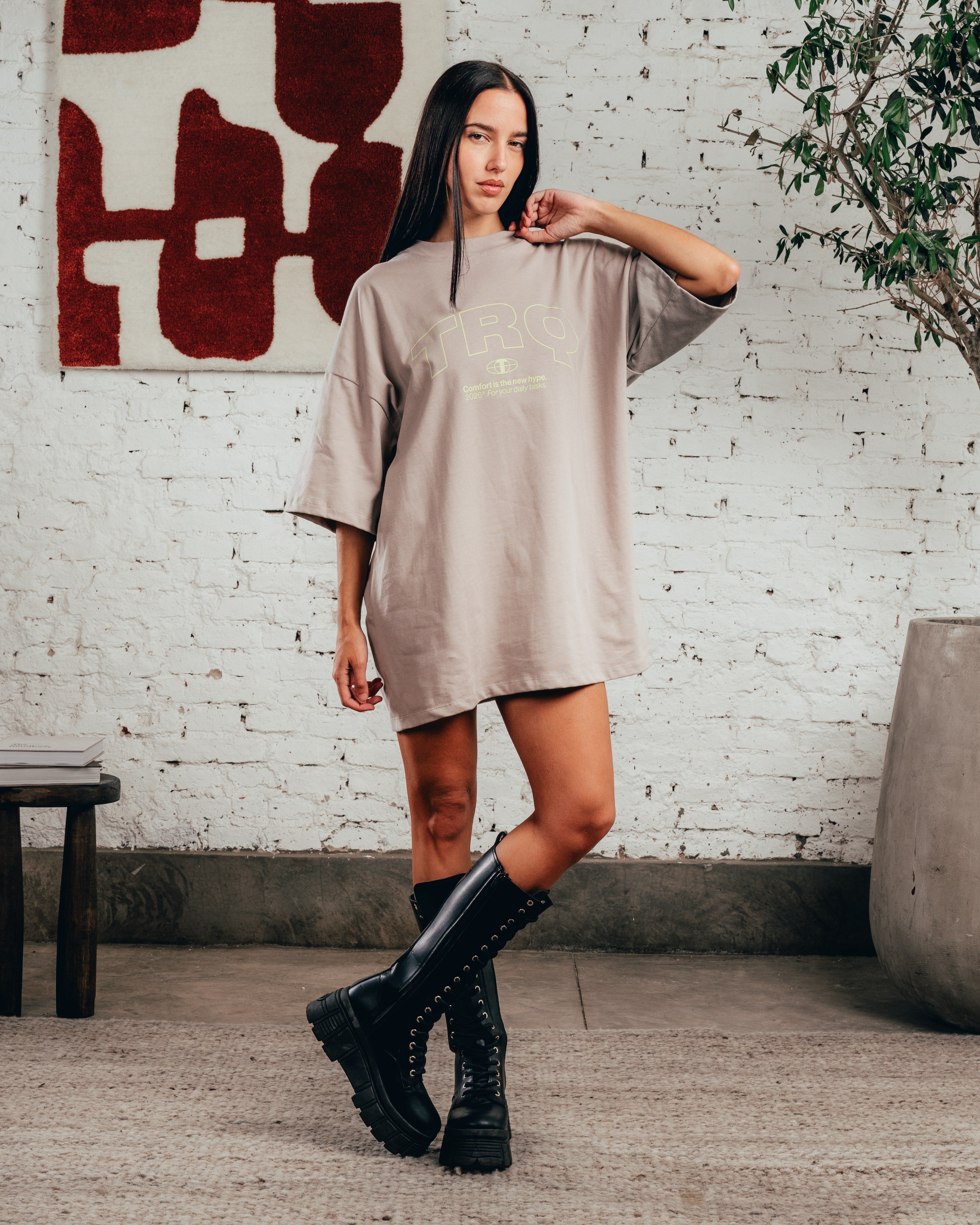 REMERA OVERSIZED [ COMFORT ] TRQ POMEX GREY