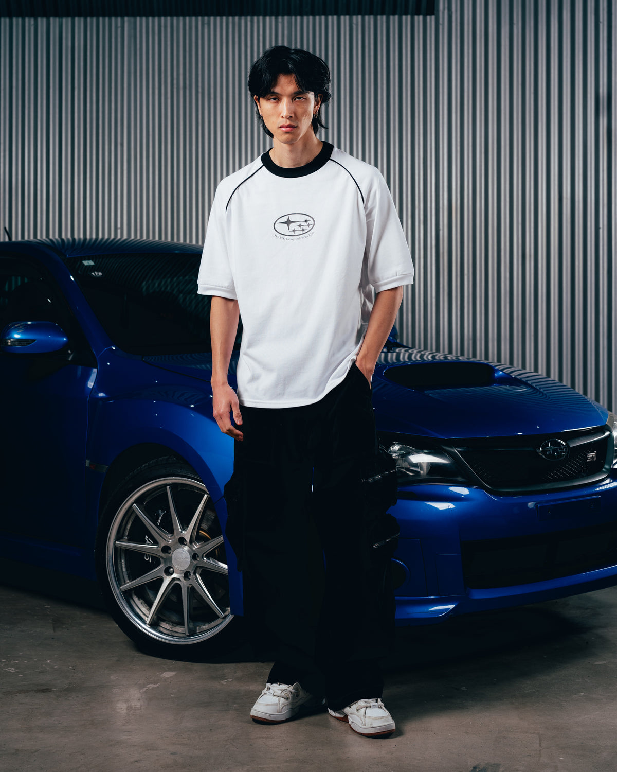 REMERA OVERSIZED [ SUBARU] RANGLAN WHITE
