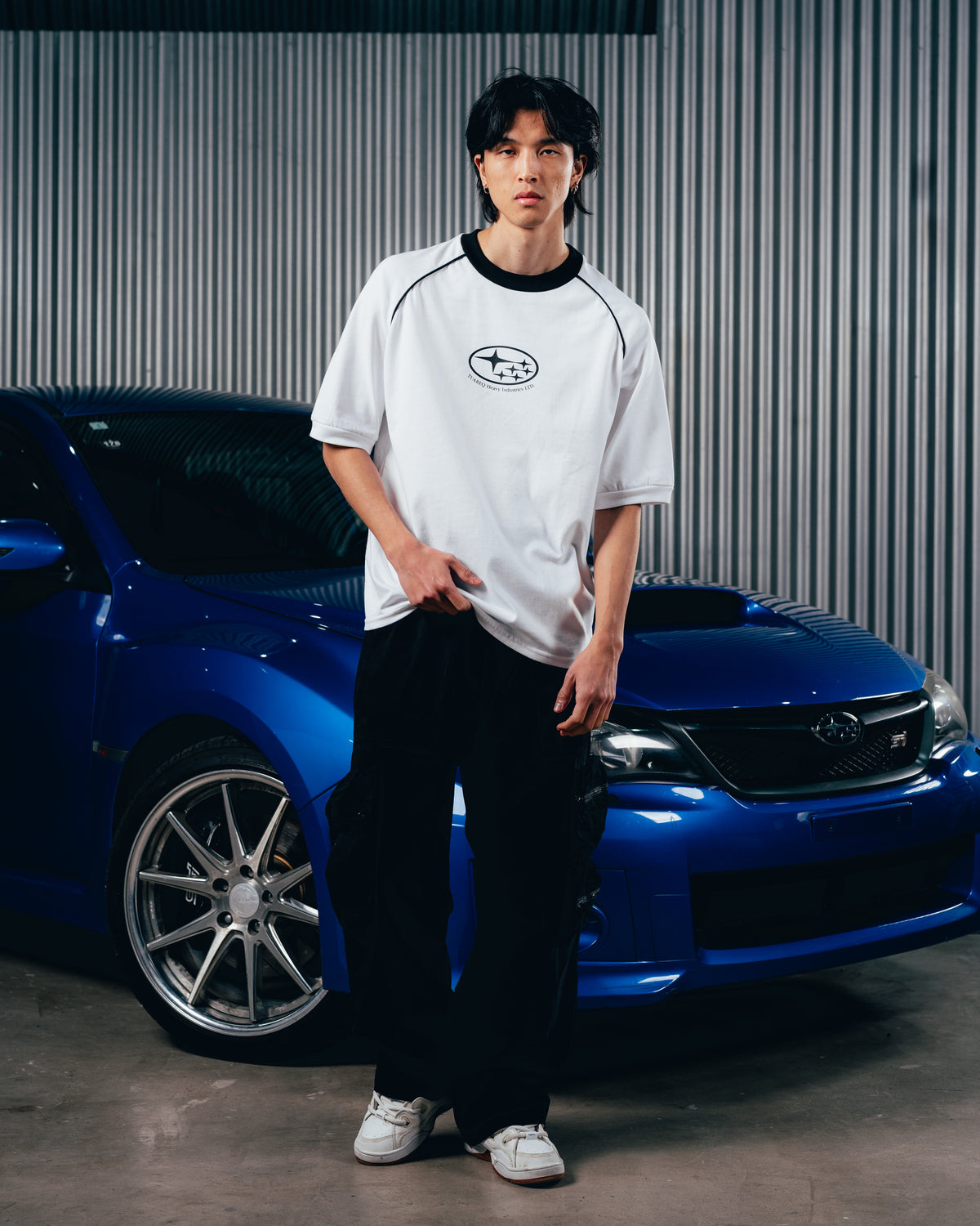 REMERA OVERSIZED [ SUBARU] RANGLAN WHITE