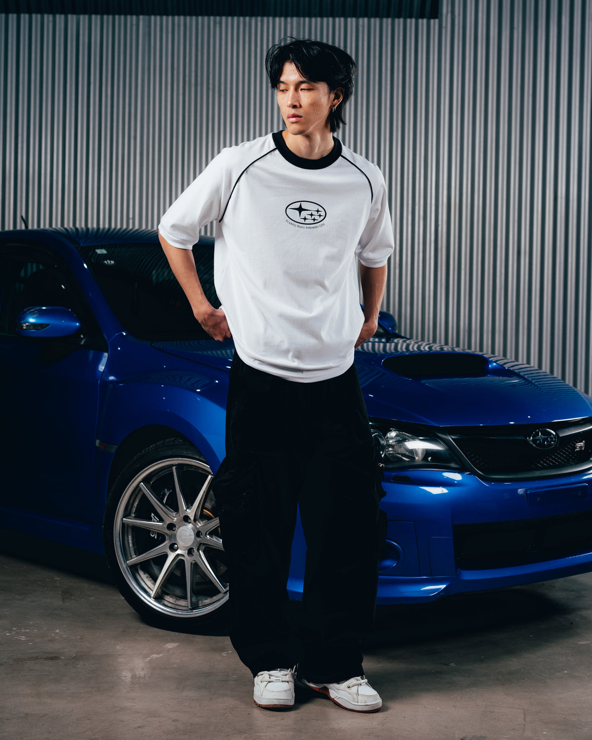 REMERA OVERSIZED [ SUBARU] RANGLAN WHITE