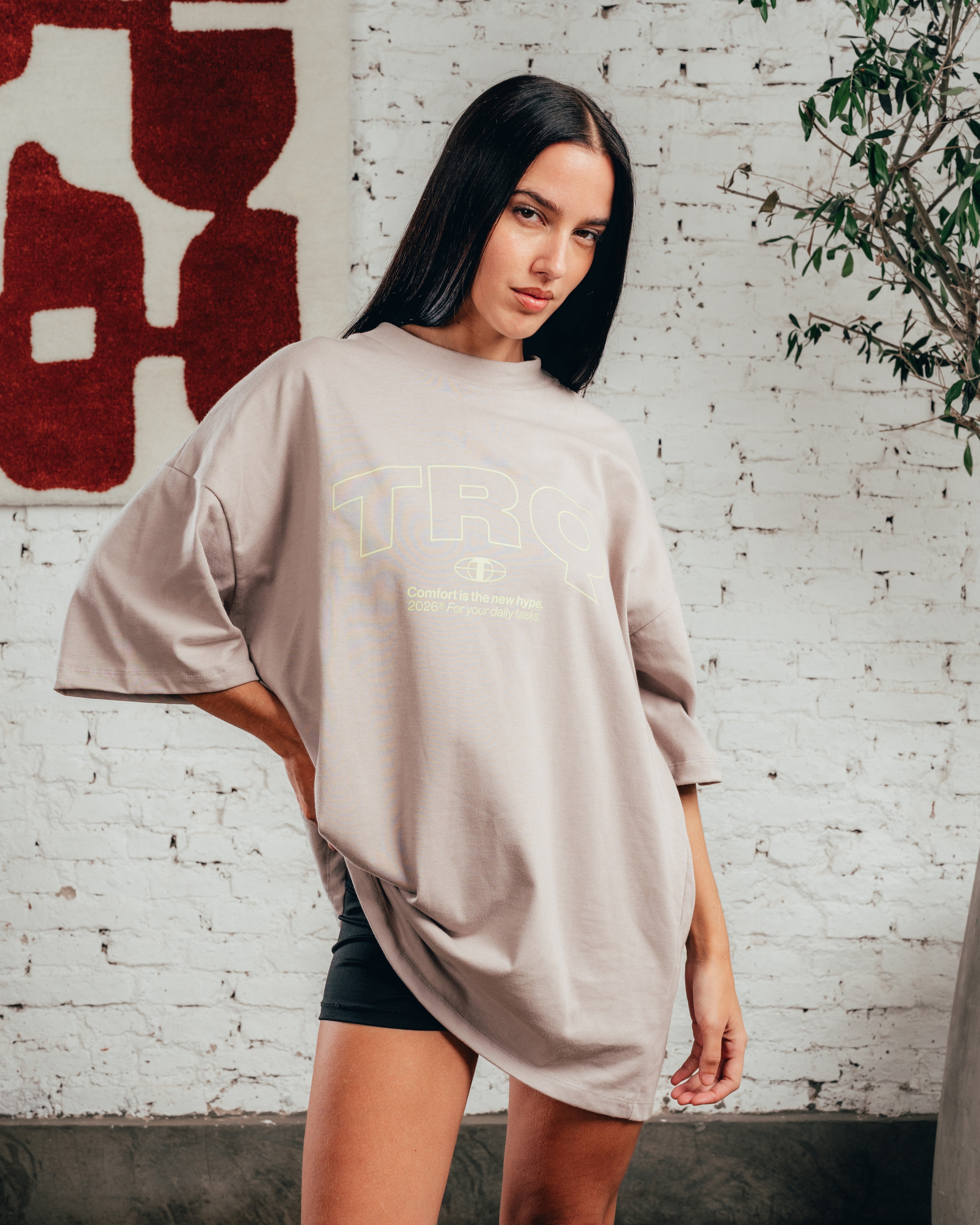 REMERA OVERSIZED [ COMFORT ] TRQ POMEX GREY