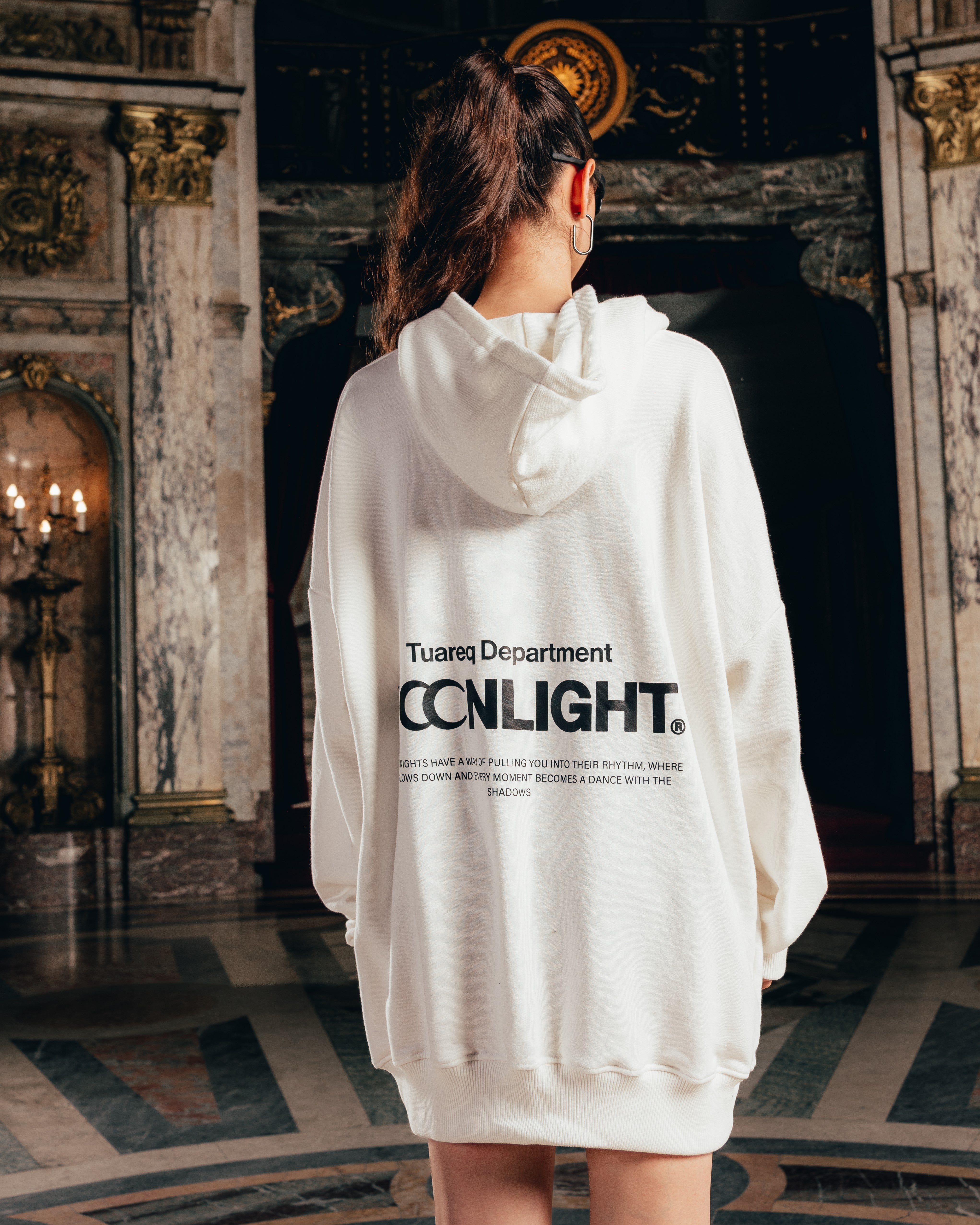 HOODIE RUSTICO [ MOONLIGHT ] WHITE