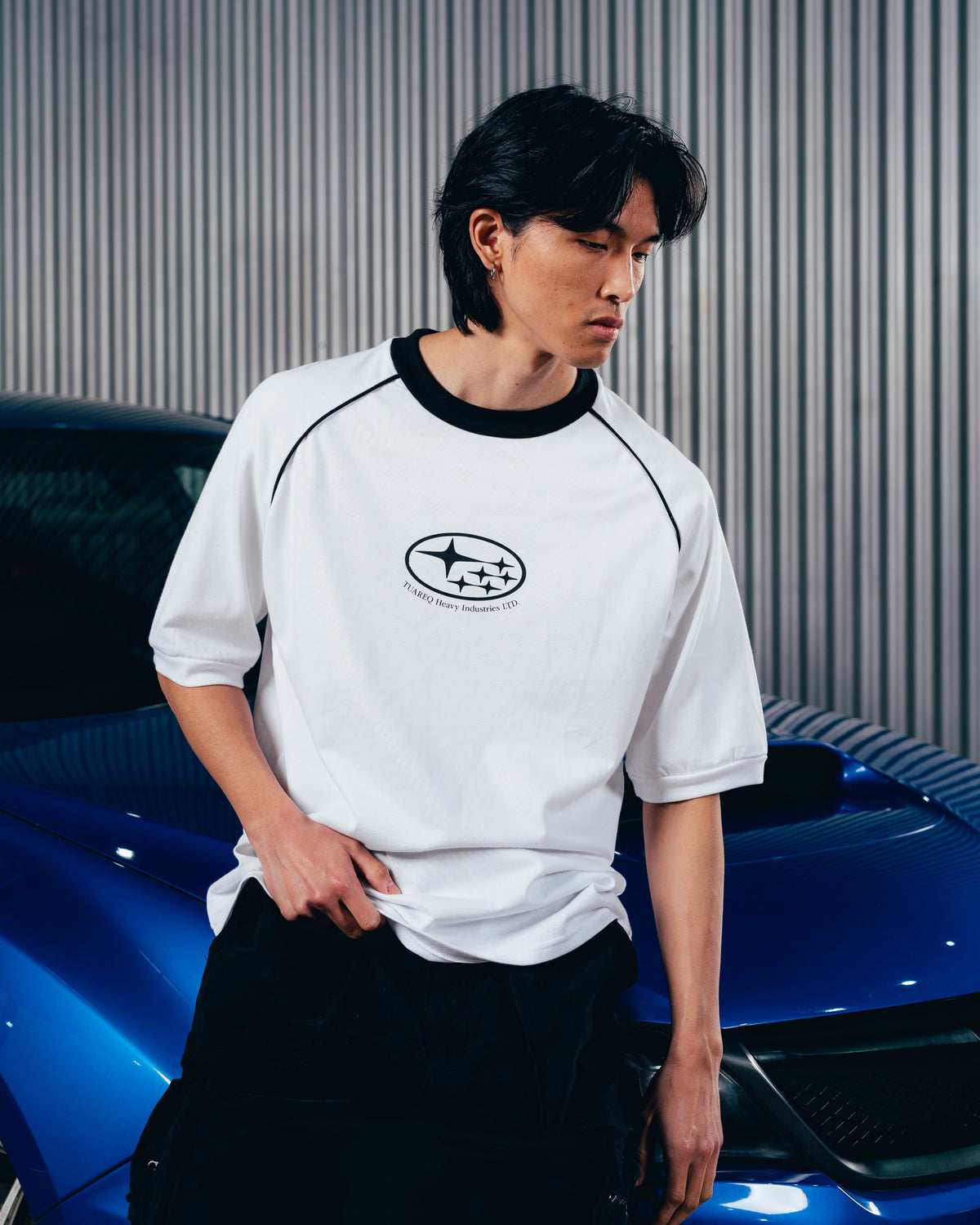REMERA OVERSIZED [ SUBARU] RANGLAN WHITE