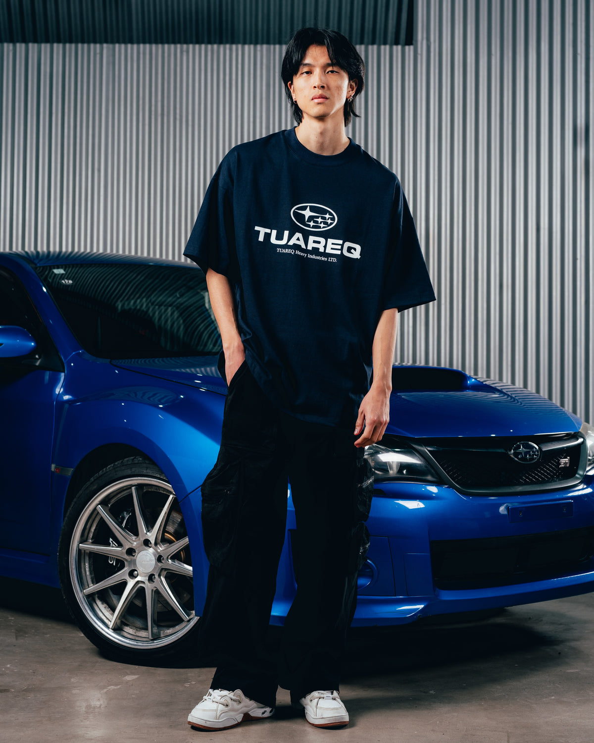 REMERA OVERSIZED [ SUBARU ] LOGO BLUE
