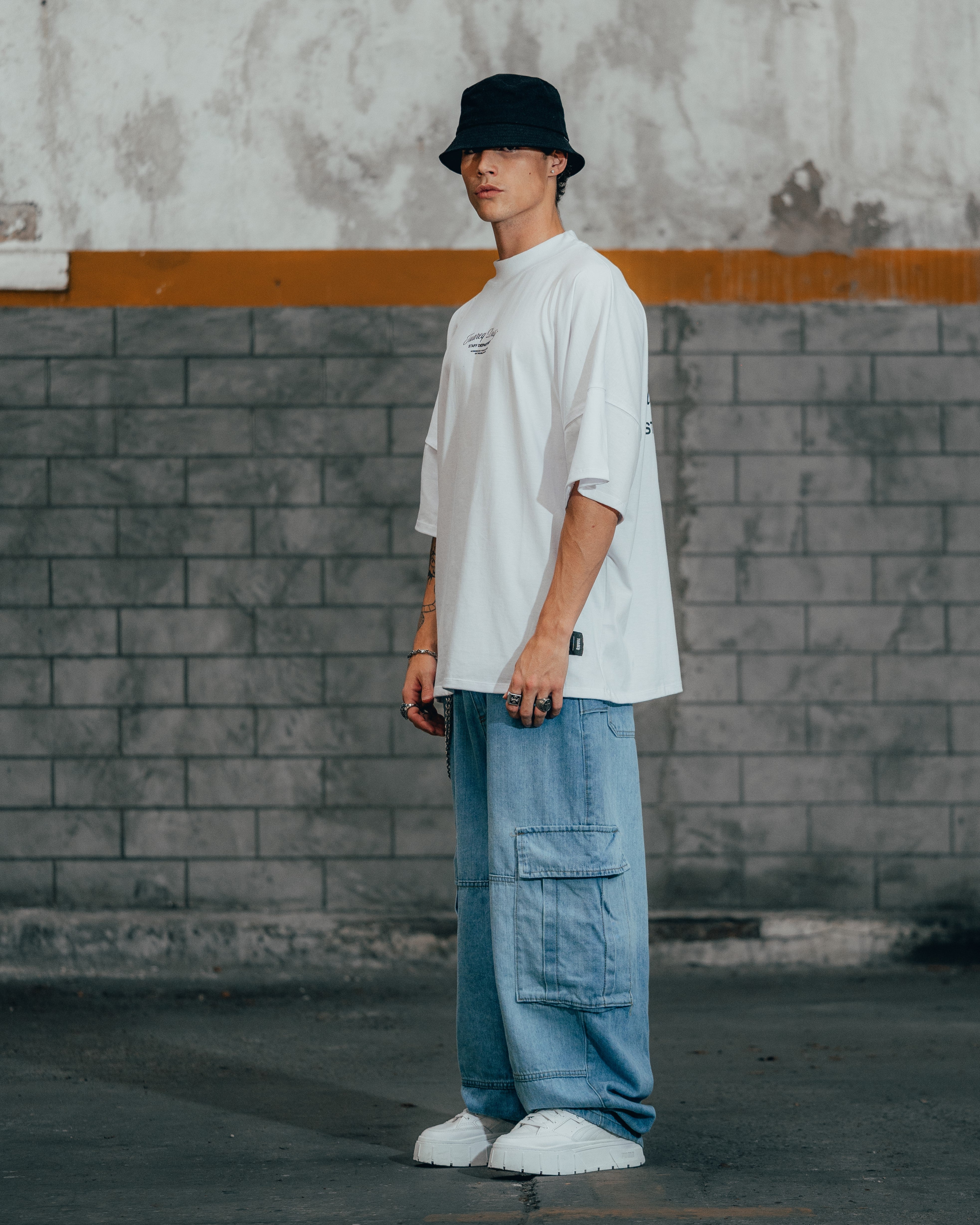 JEAN MOM BAGGY [ PRIMARY CARGO ] LIGTH BLUE