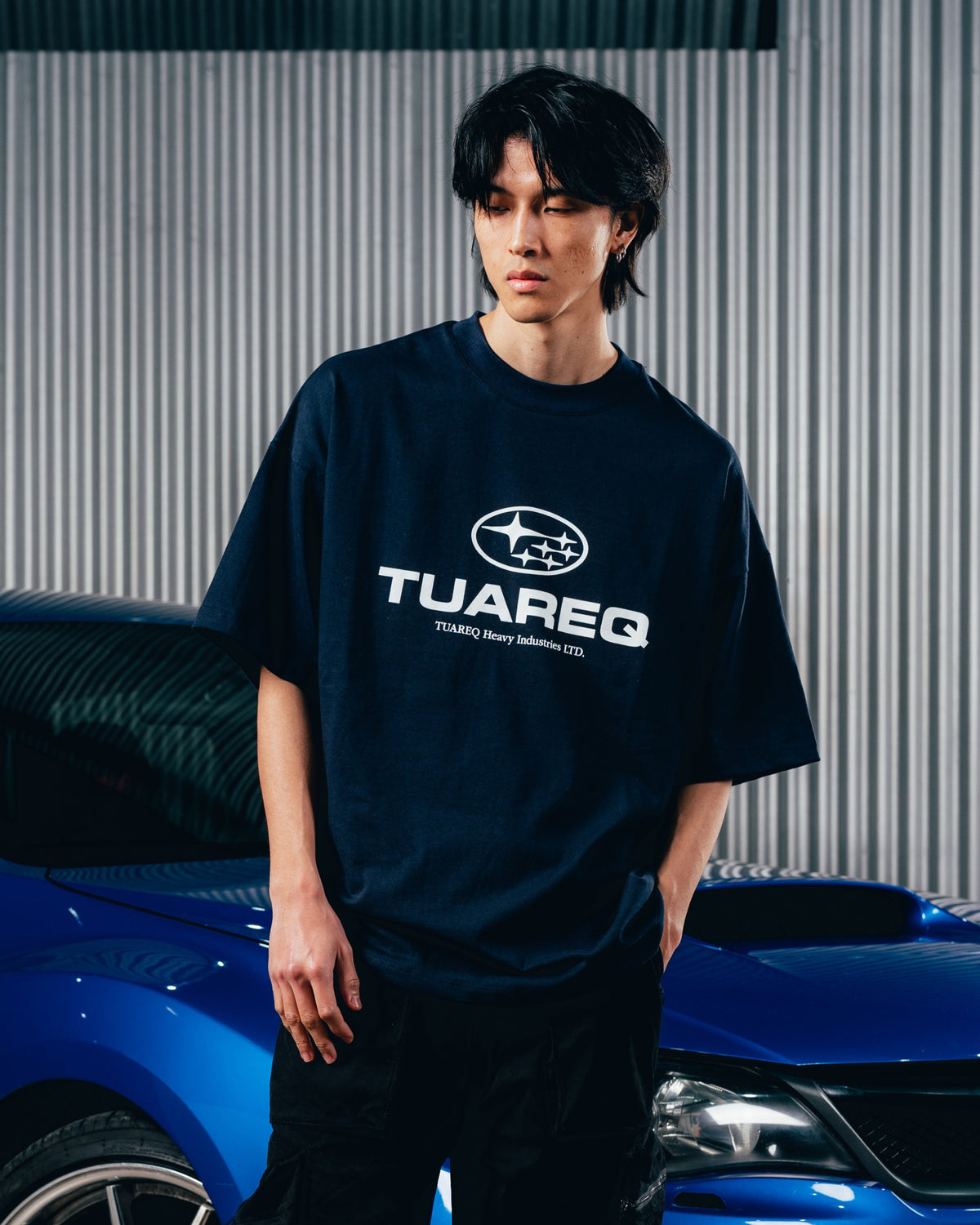 REMERA OVERSIZED [ SUBARU ] LOGO BLUE