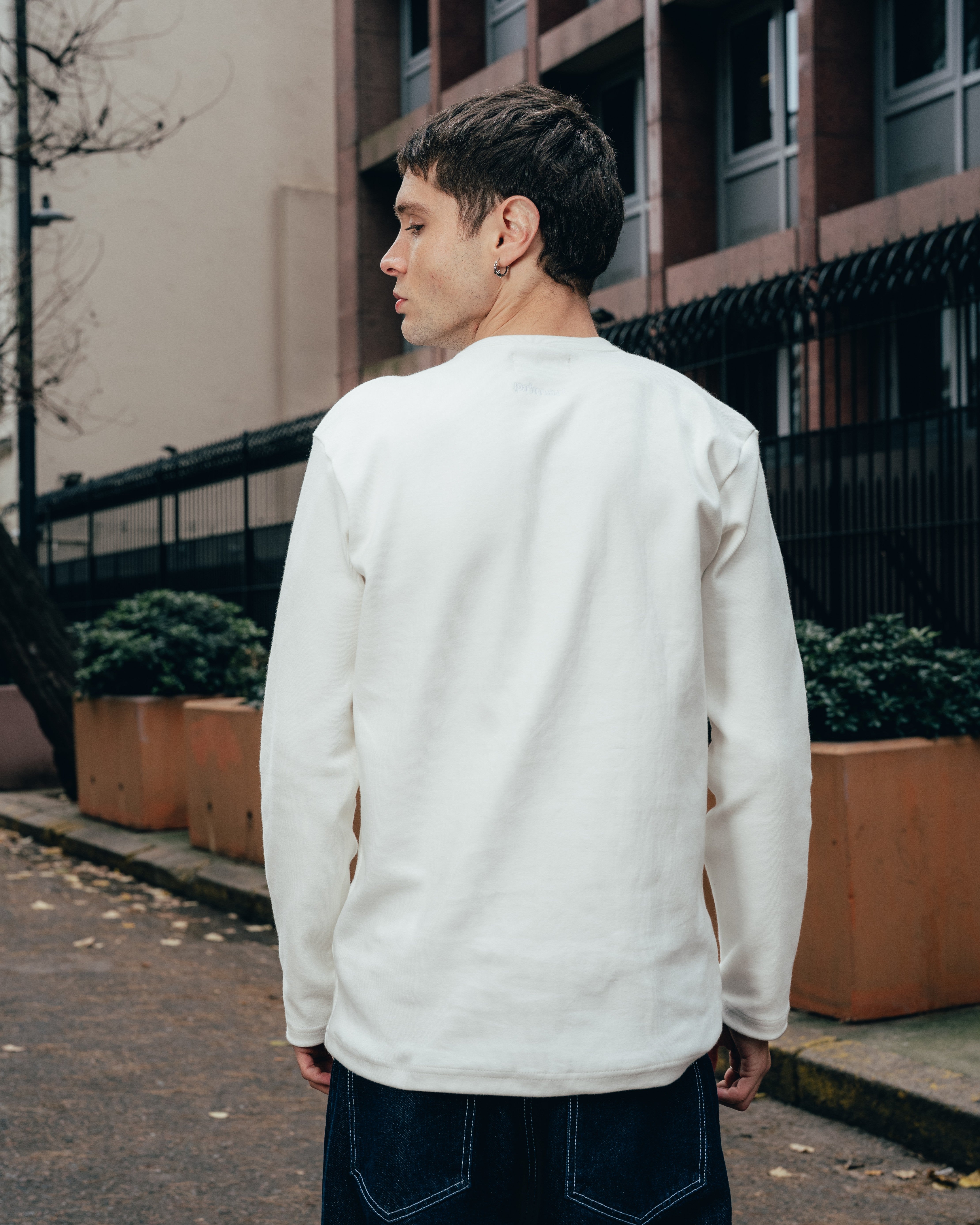 REMERA HENLEY MANGA LARGA [ PRIMARI ] WHITE
