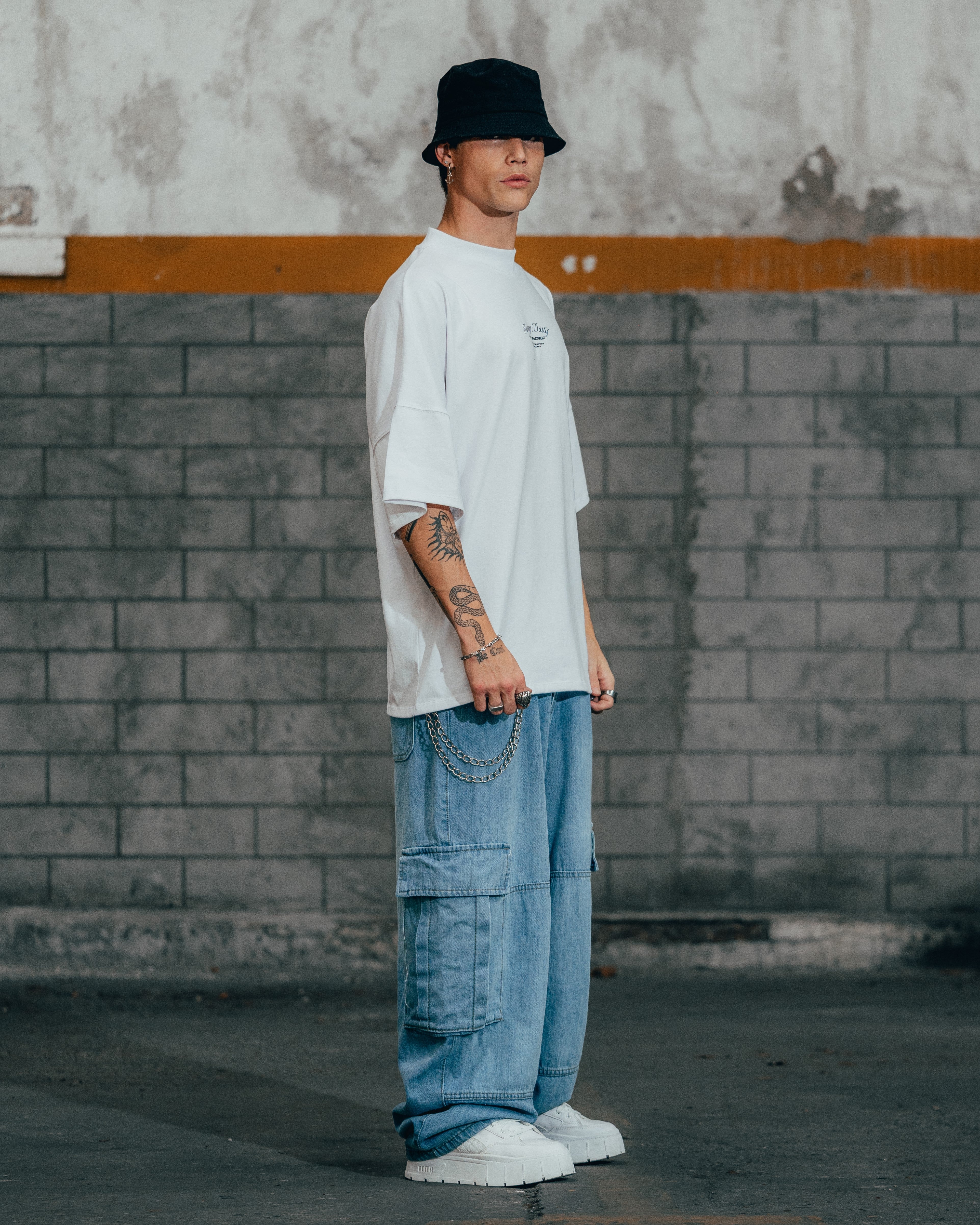 JEAN MOM BAGGY [ PRIMARY CARGO ] LIGTH BLUE