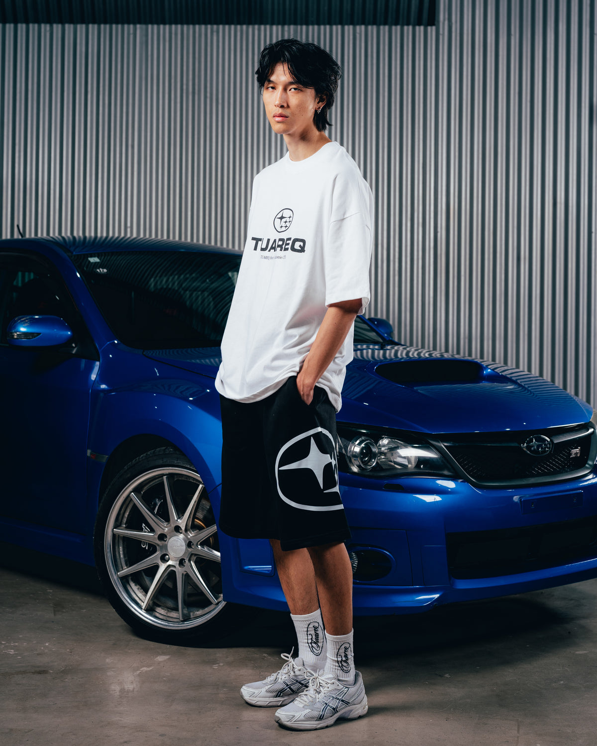 SHORT OVERSIZED [ SUBARU ] STAR BLACK
