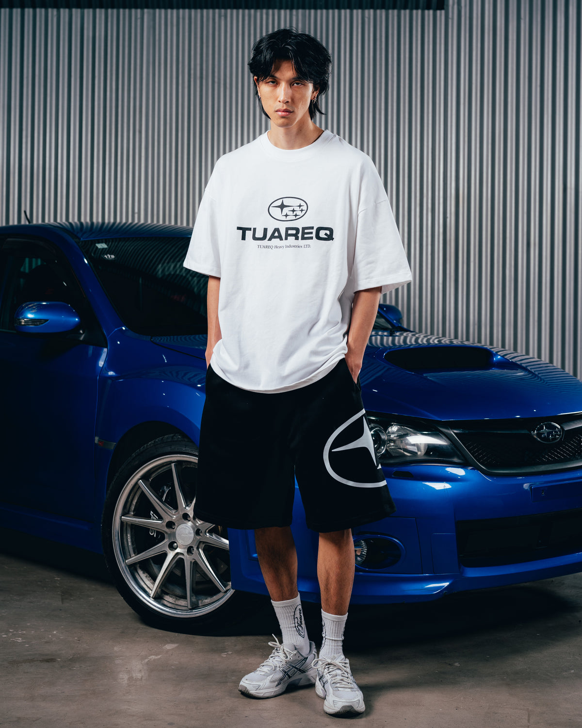 REMERA OVERSIZED [ SUBARU ] LOGO WHITE