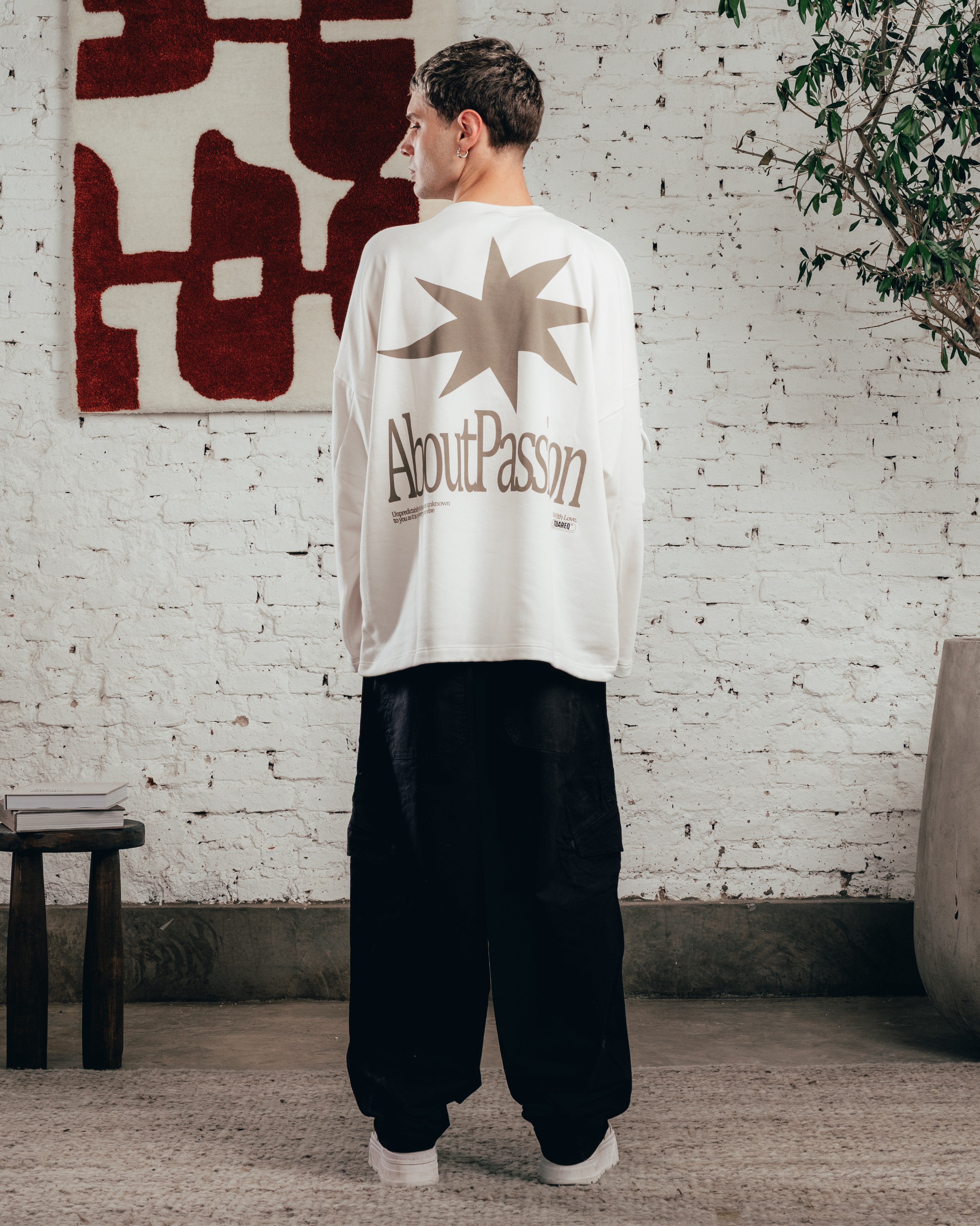 REMERA MANGA LARGA [ COMFORT ] STAR WHITE