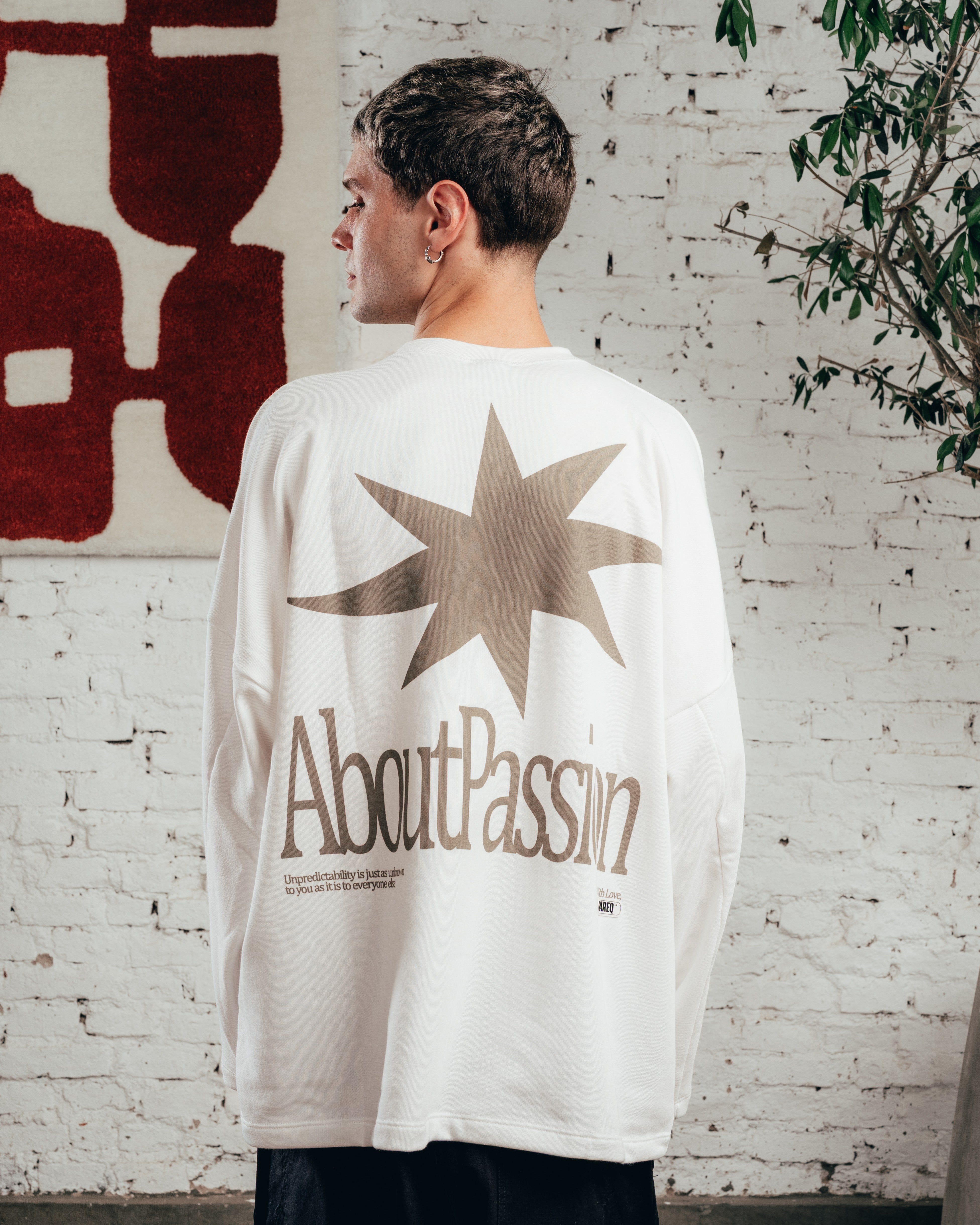 REMERA MANGA LARGA [ COMFORT ] STAR WHITE
