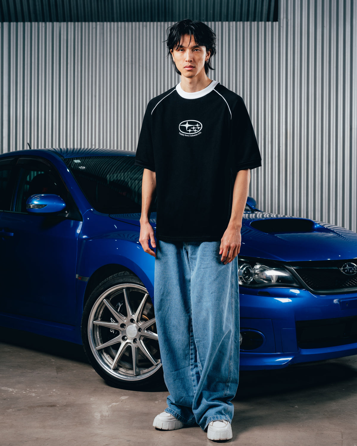 REMERA OVERSIZED [ SUBARU] RANGLAN BLACK