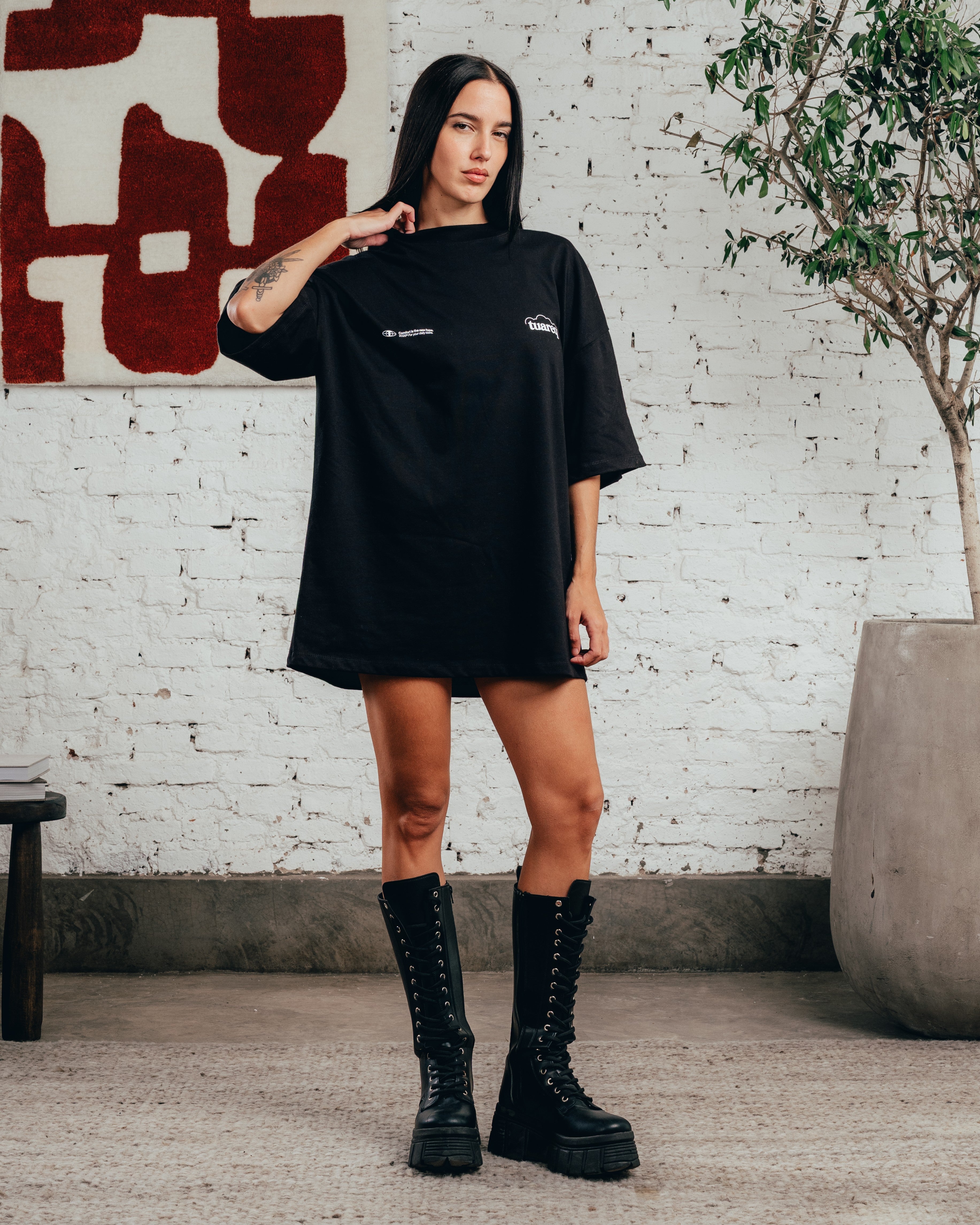 REMERA OVERSIZED [ COMFORT ] CLOUD BLACK