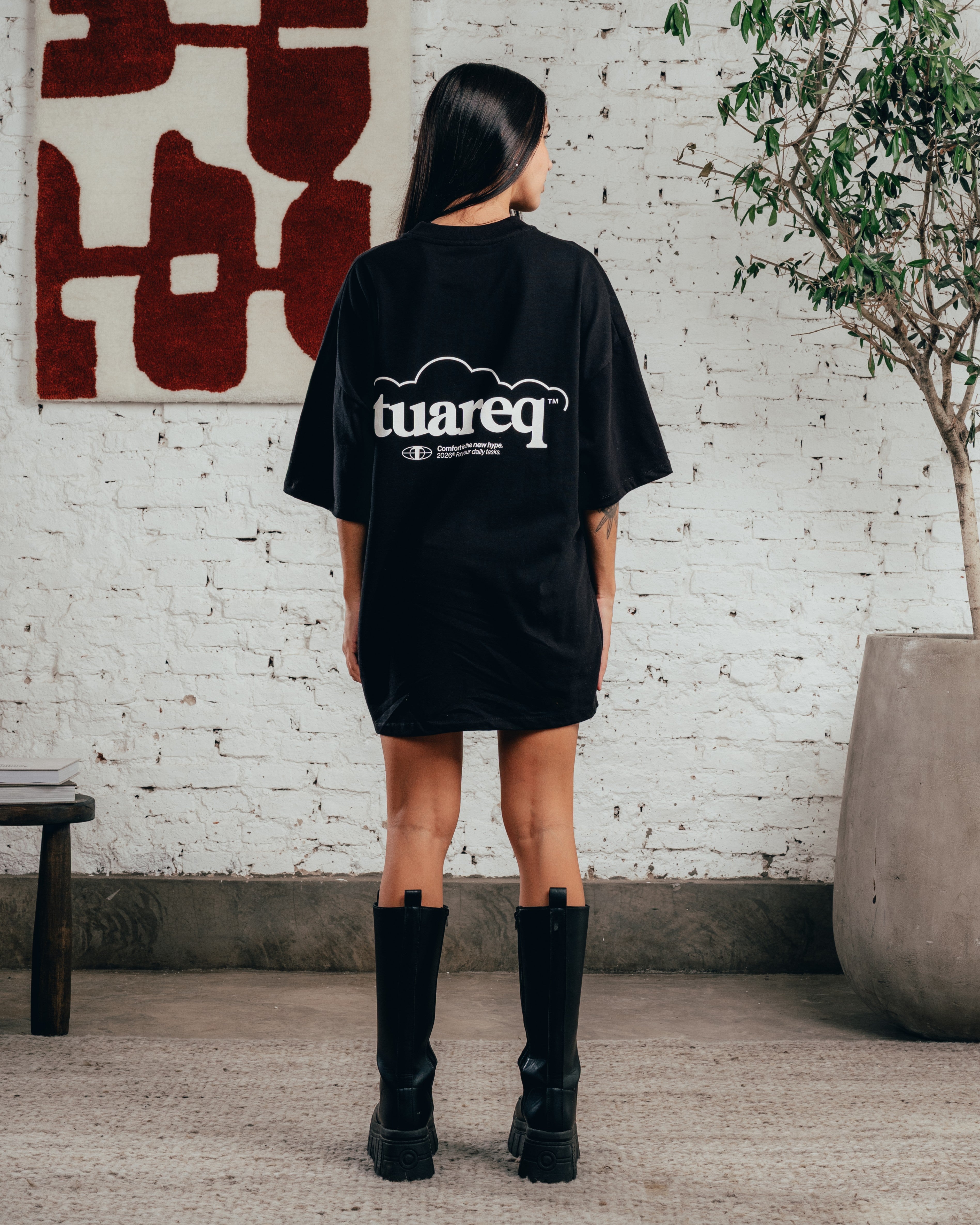 REMERA OVERSIZED [ COMFORT ] CLOUD BLACK