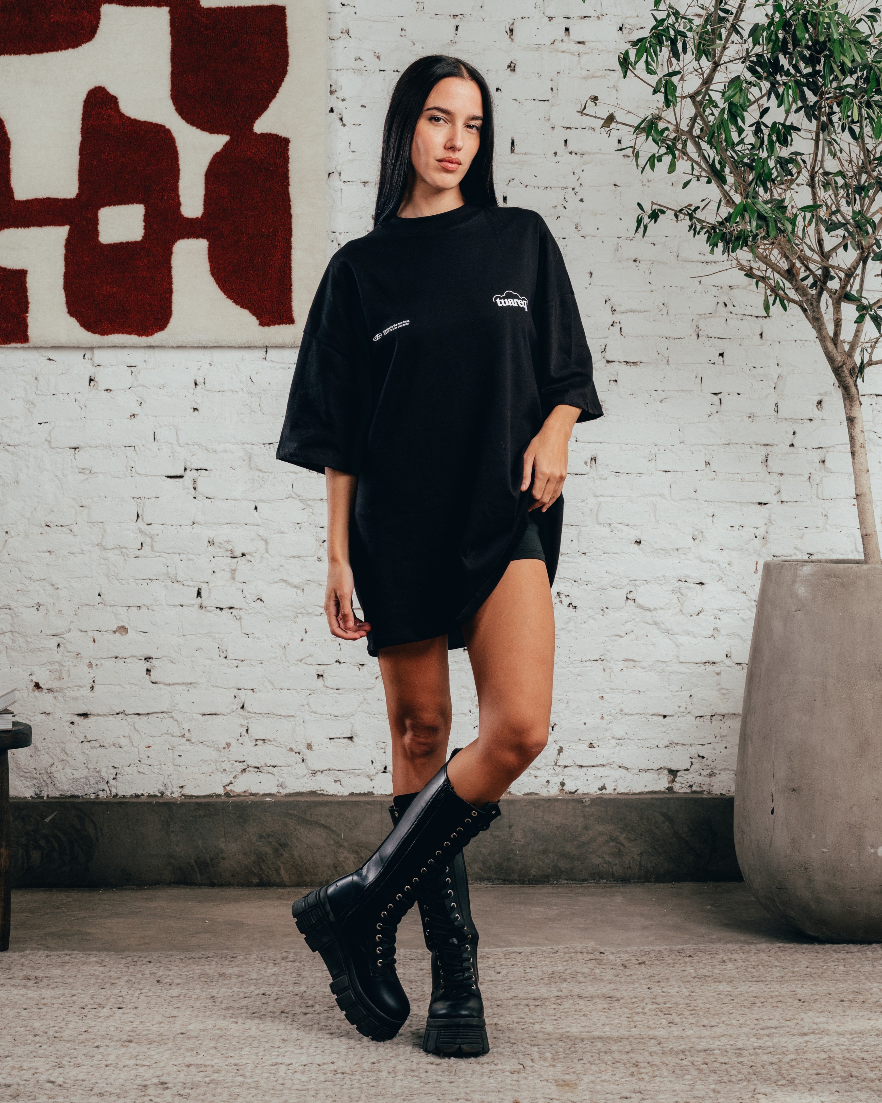 REMERA OVERSIZED [ COMFORT ] CLOUD BLACK