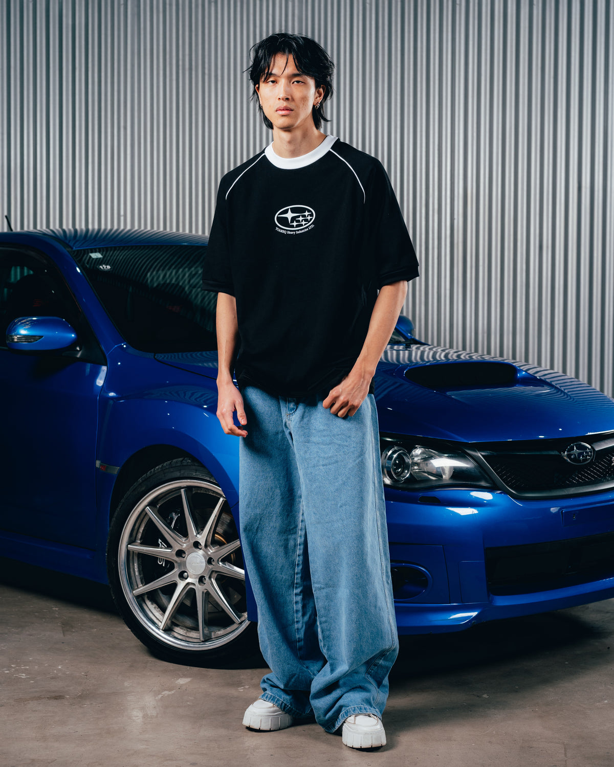 REMERA OVERSIZED [ SUBARU] RANGLAN BLACK