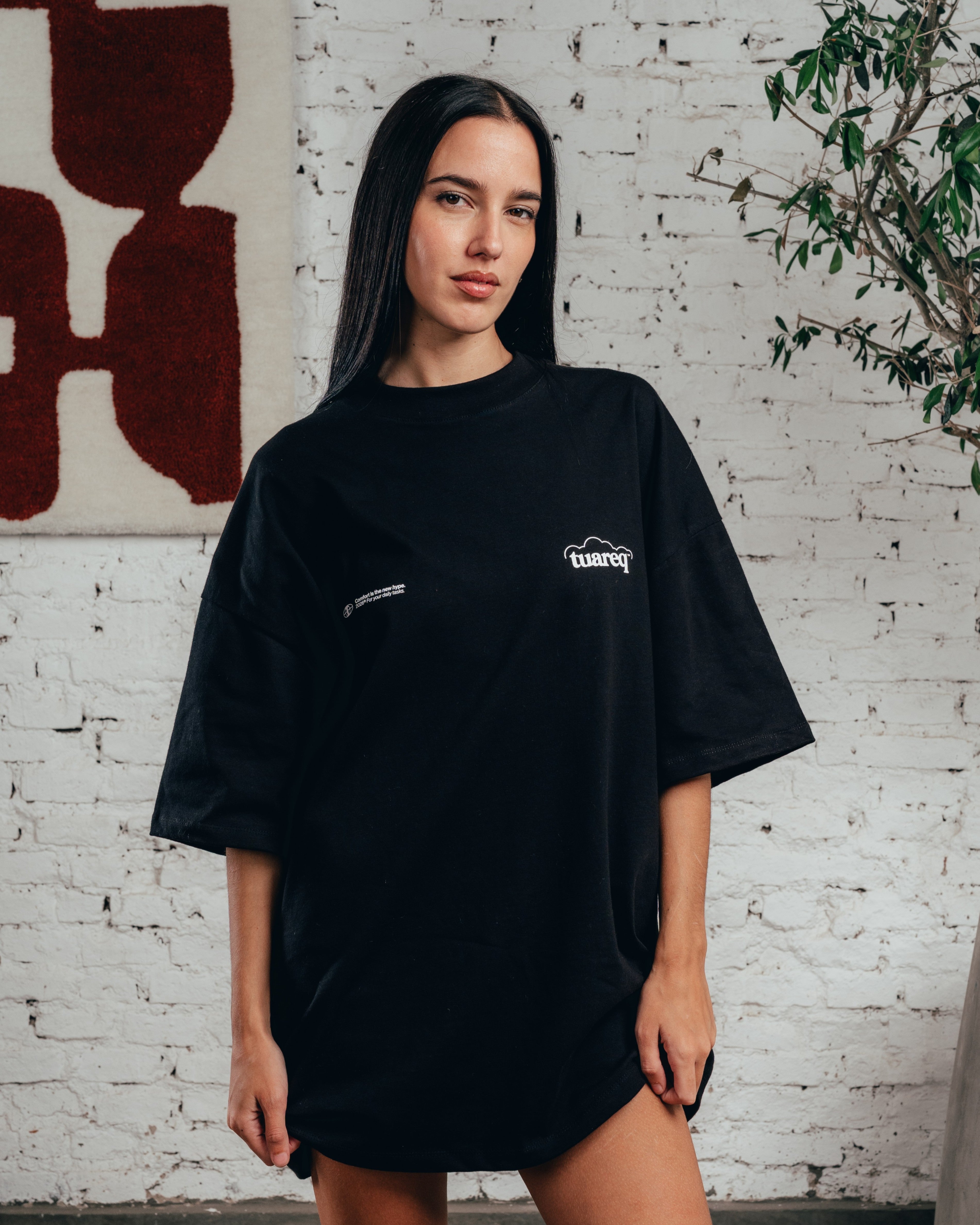 REMERA OVERSIZED [ COMFORT ] CLOUD BLACK