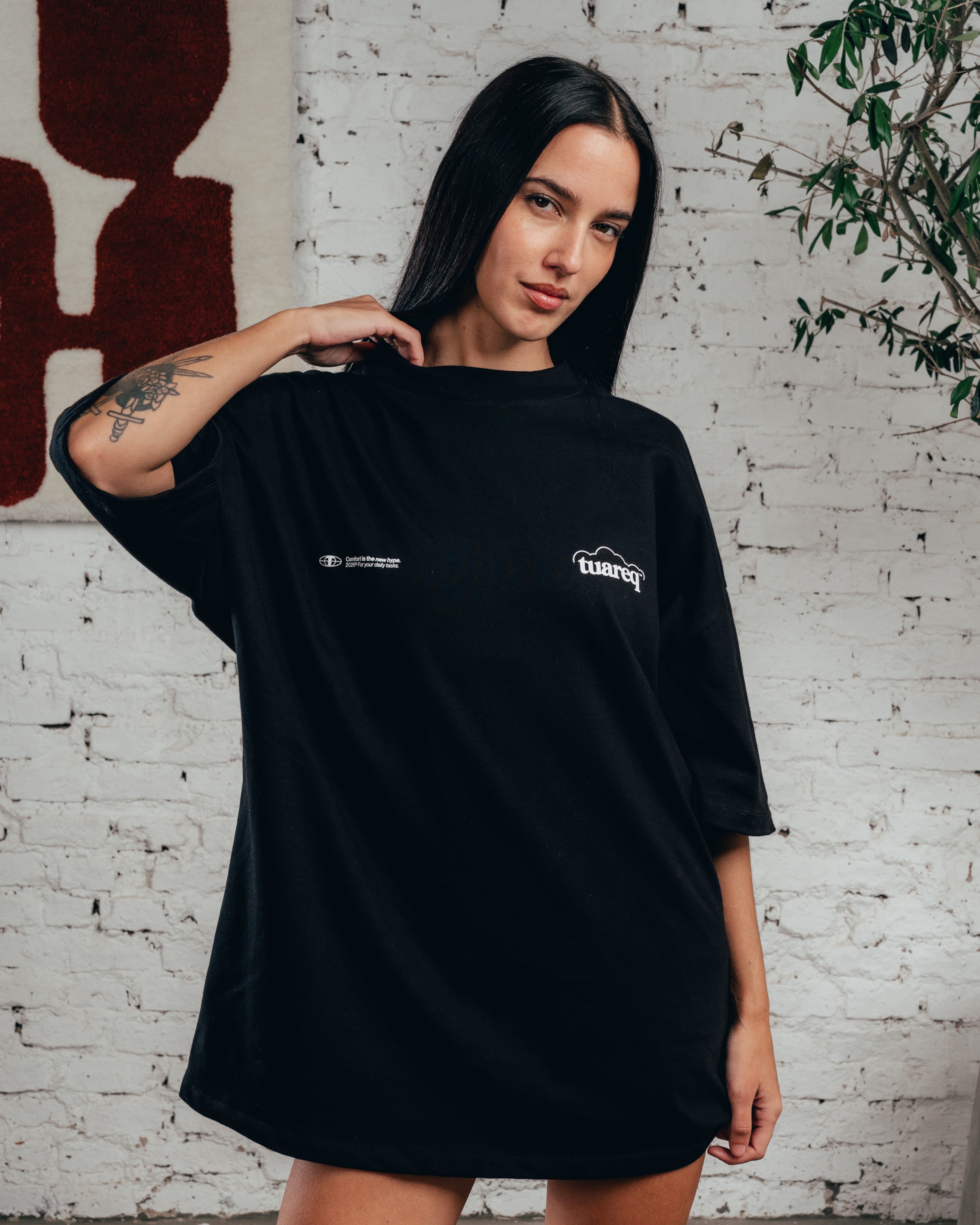 REMERA OVERSIZED [ COMFORT ] CLOUD BLACK