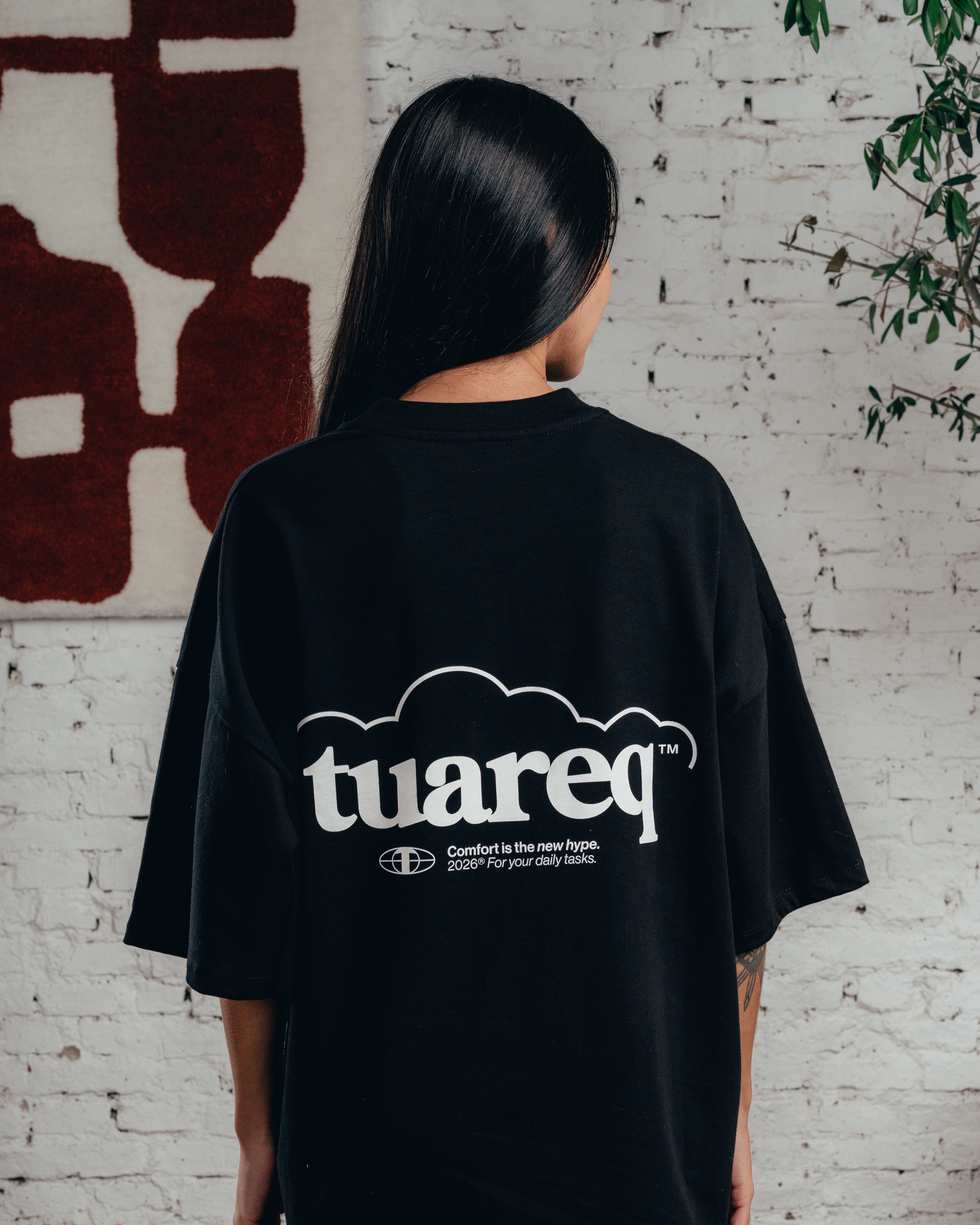 REMERA OVERSIZED [ COMFORT ] CLOUD BLACK