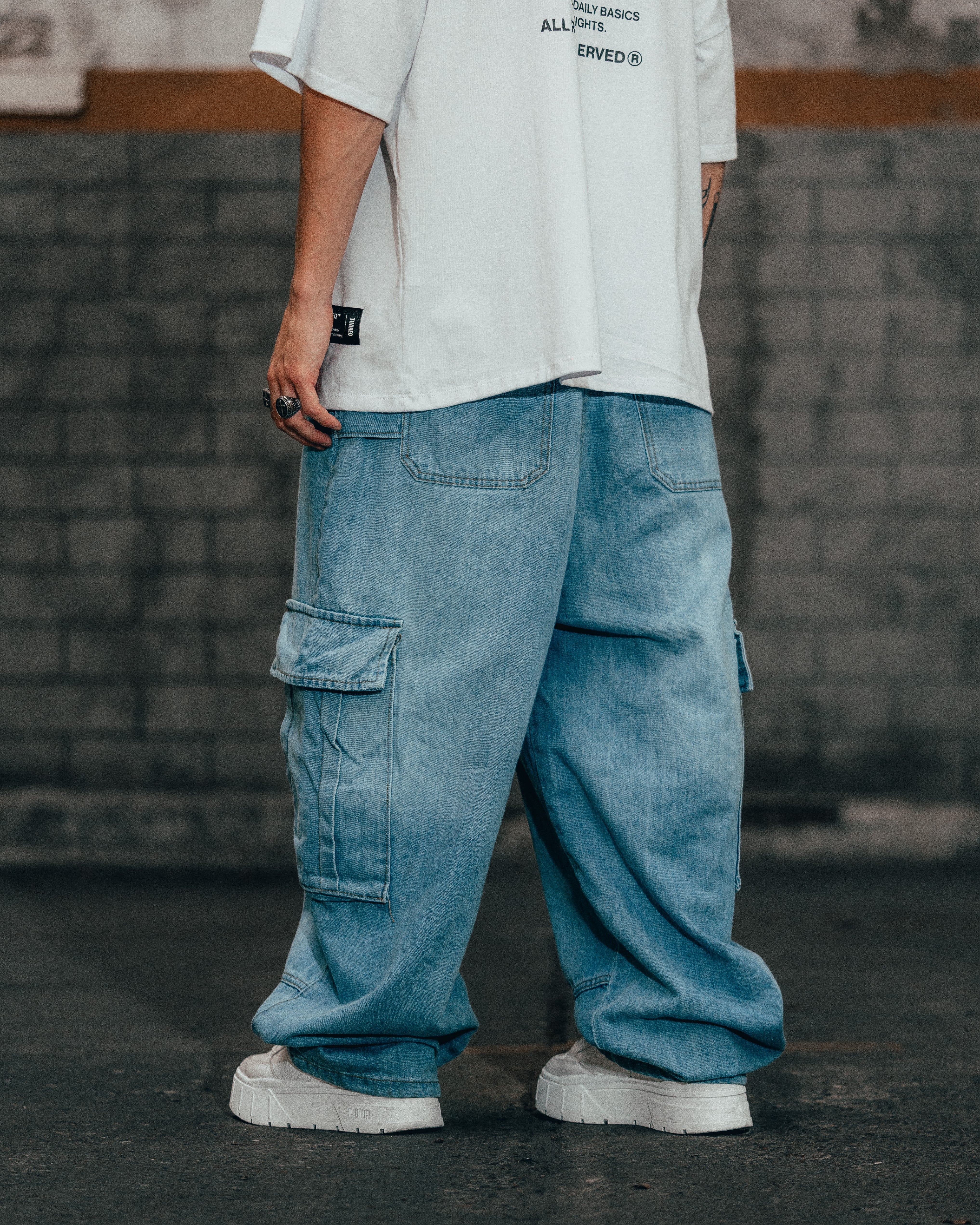 JEAN MOM BAGGY [ PRIMARY CARGO ] LIGTH BLUE