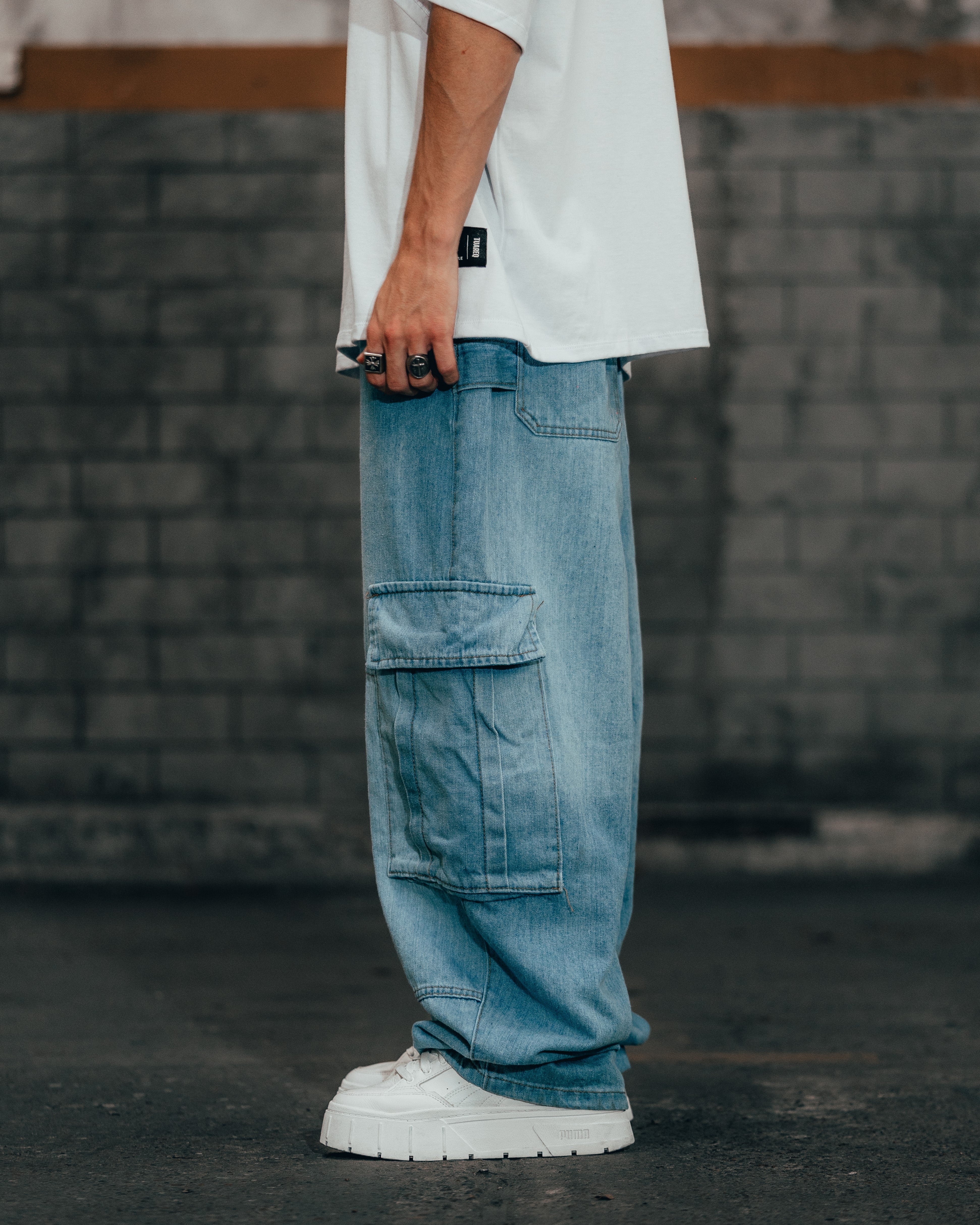 JEAN MOM BAGGY [ PRIMARY CARGO ] LIGTH BLUE