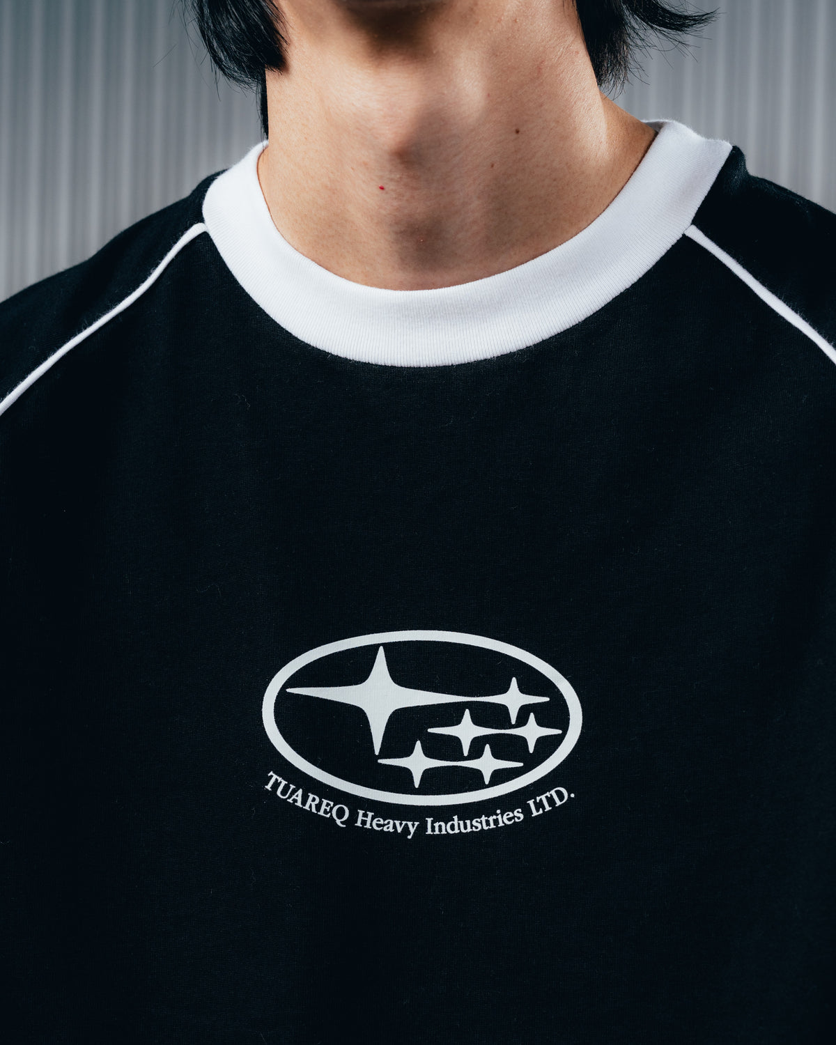 REMERA OVERSIZED [ SUBARU] RANGLAN BLACK